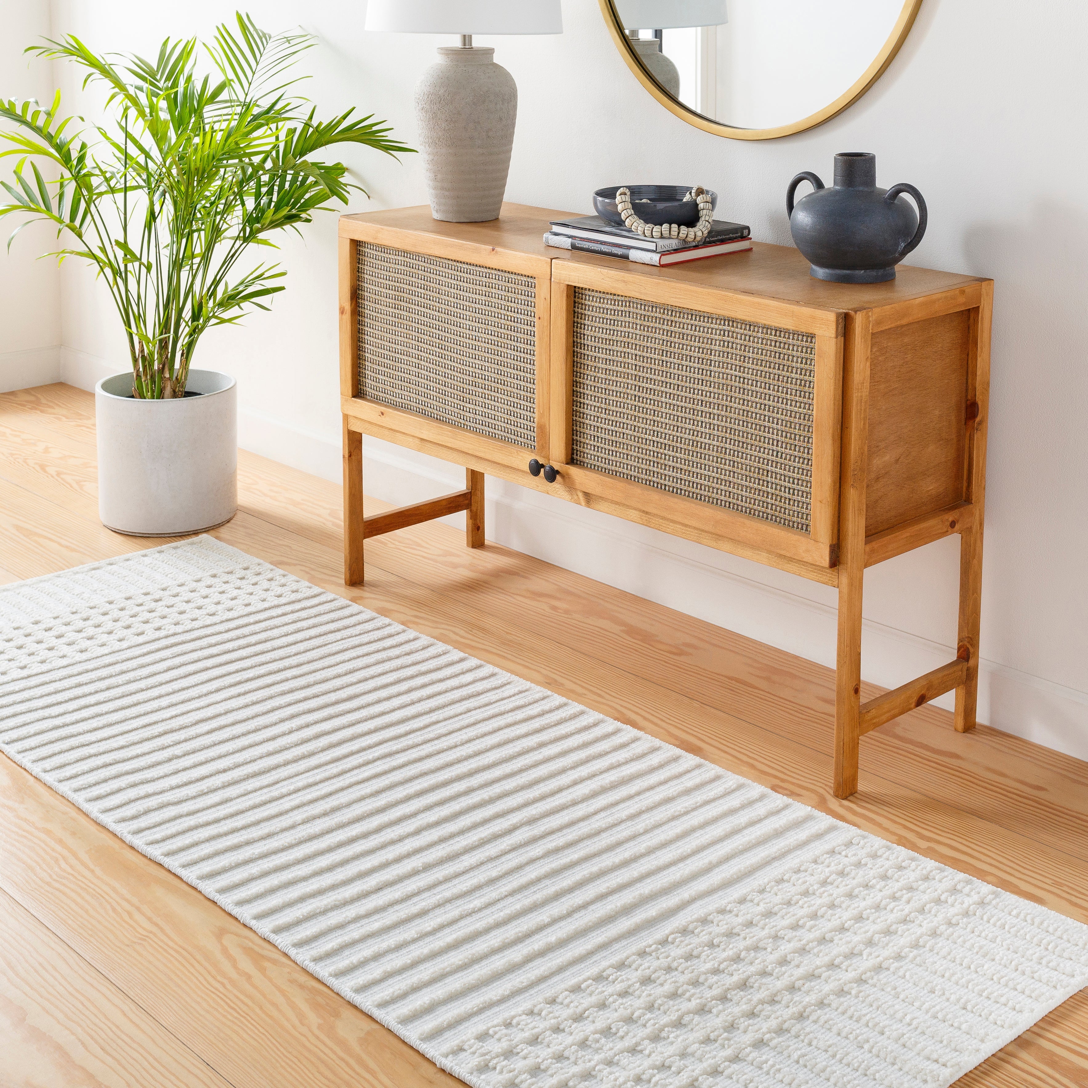 Surya Lyna LYA-2306 White Machine Washable Area Rug by LIVABLISS