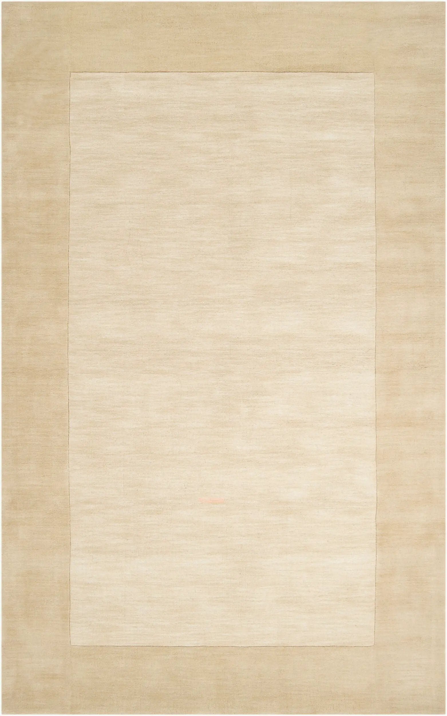 Livabliss Mystique M-344 Beige hand-loomed wool area rug featuring a dynamic high-low pile texture and refined border for modern, minimalist living spaces.