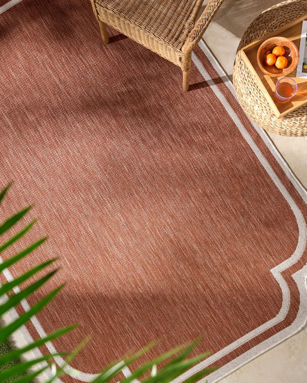 LIVABLISS Miami Beach MBH-2313 Burnt-Orange Area Rug