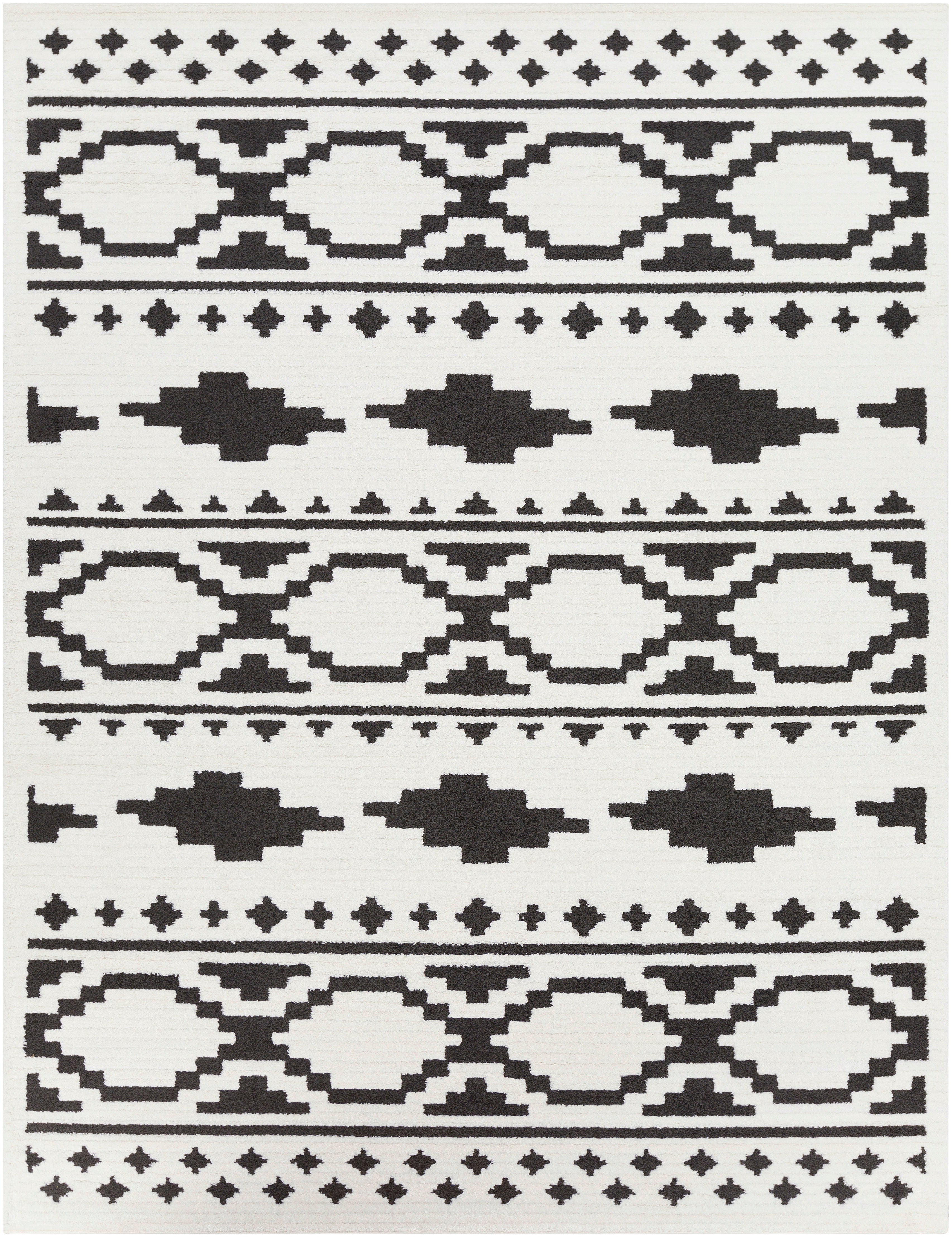 Surya Moroccan Shag MCS-2305 Black Area Rug by LIVABLISS