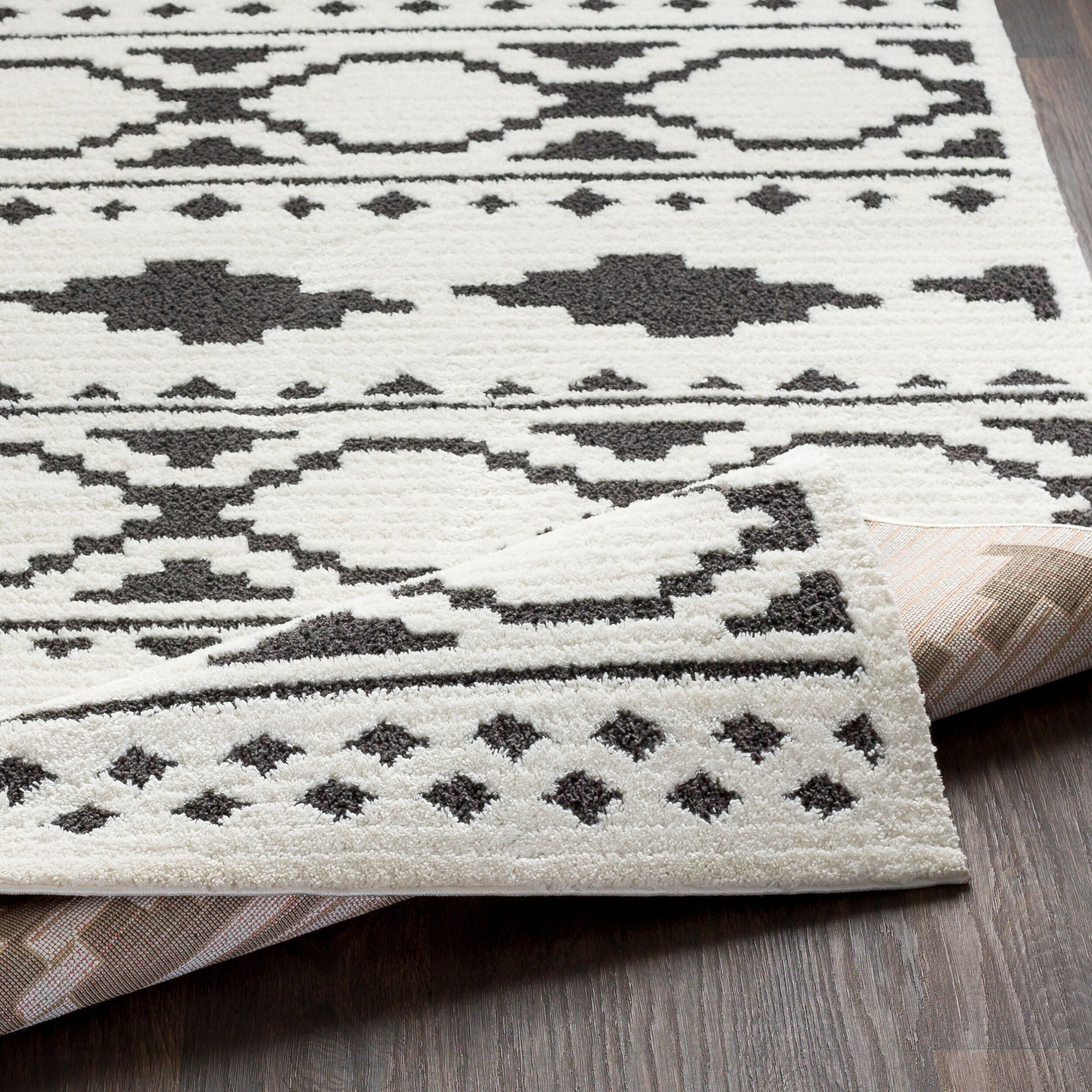 Surya Moroccan Shag MCS-2305 Black Area Rug by LIVABLISS