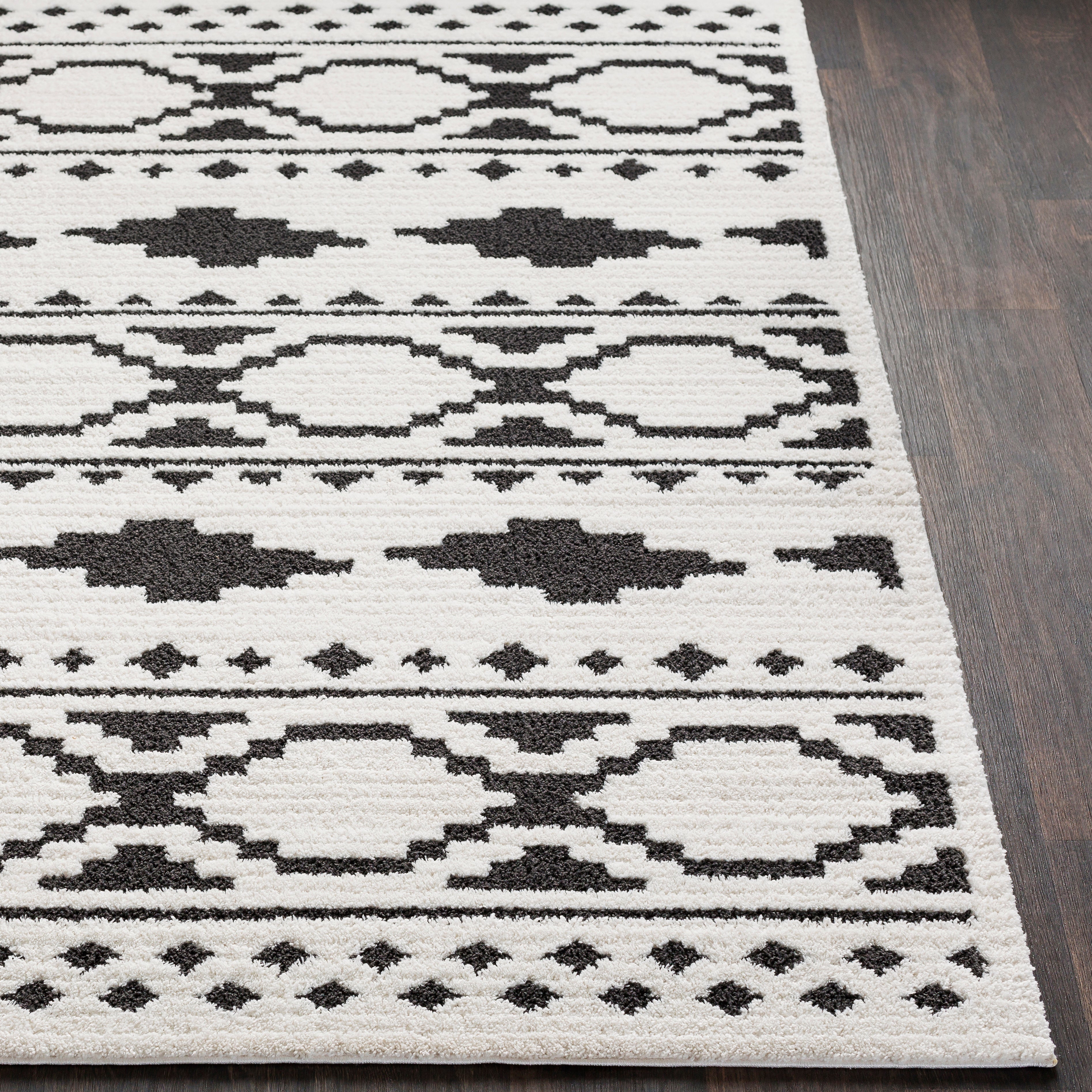 Surya Moroccan Shag MCS-2305 Black Area Rug by LIVABLISS