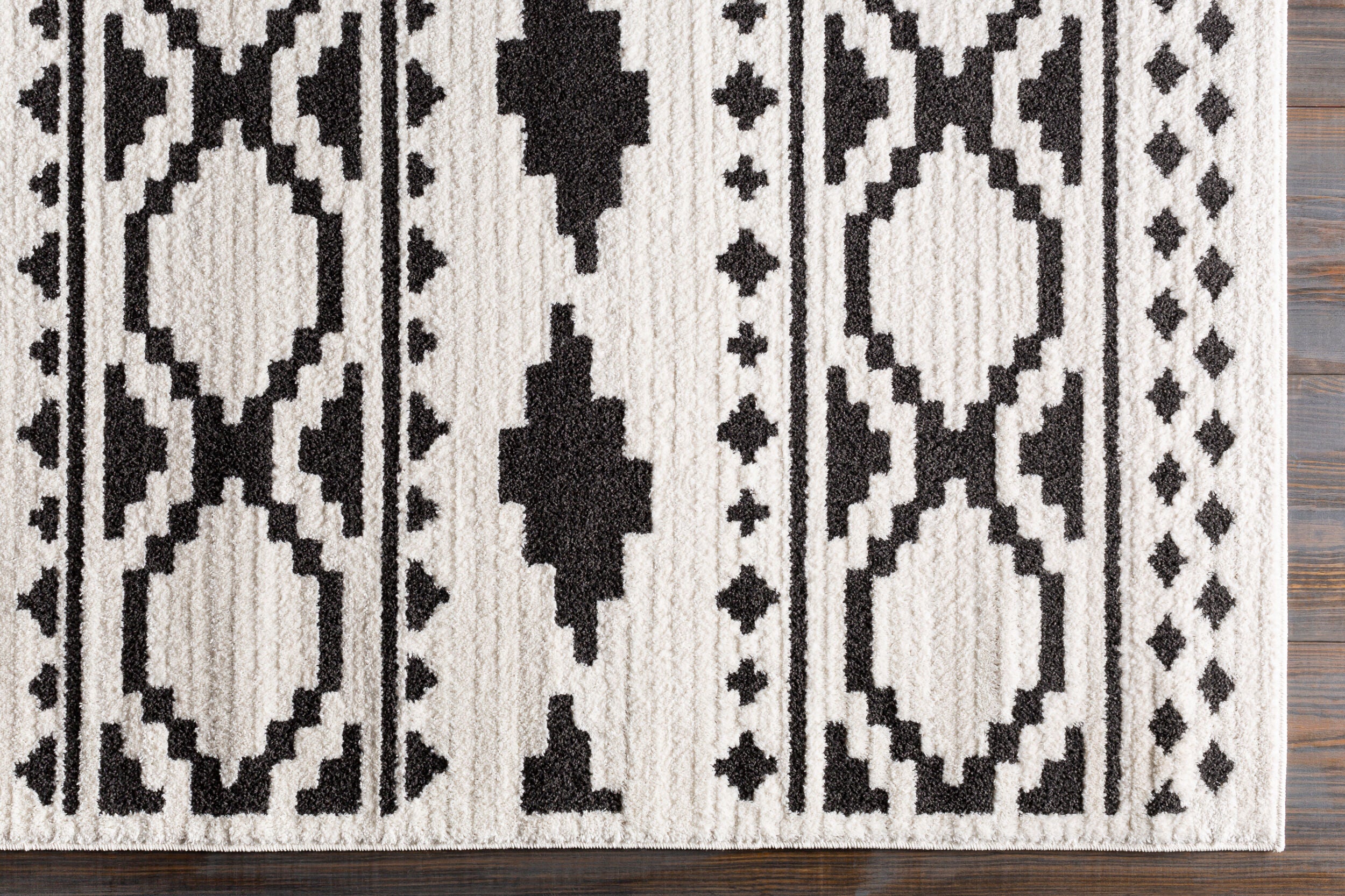 Surya Moroccan Shag MCS-2305 Black Area Rug by LIVABLISS