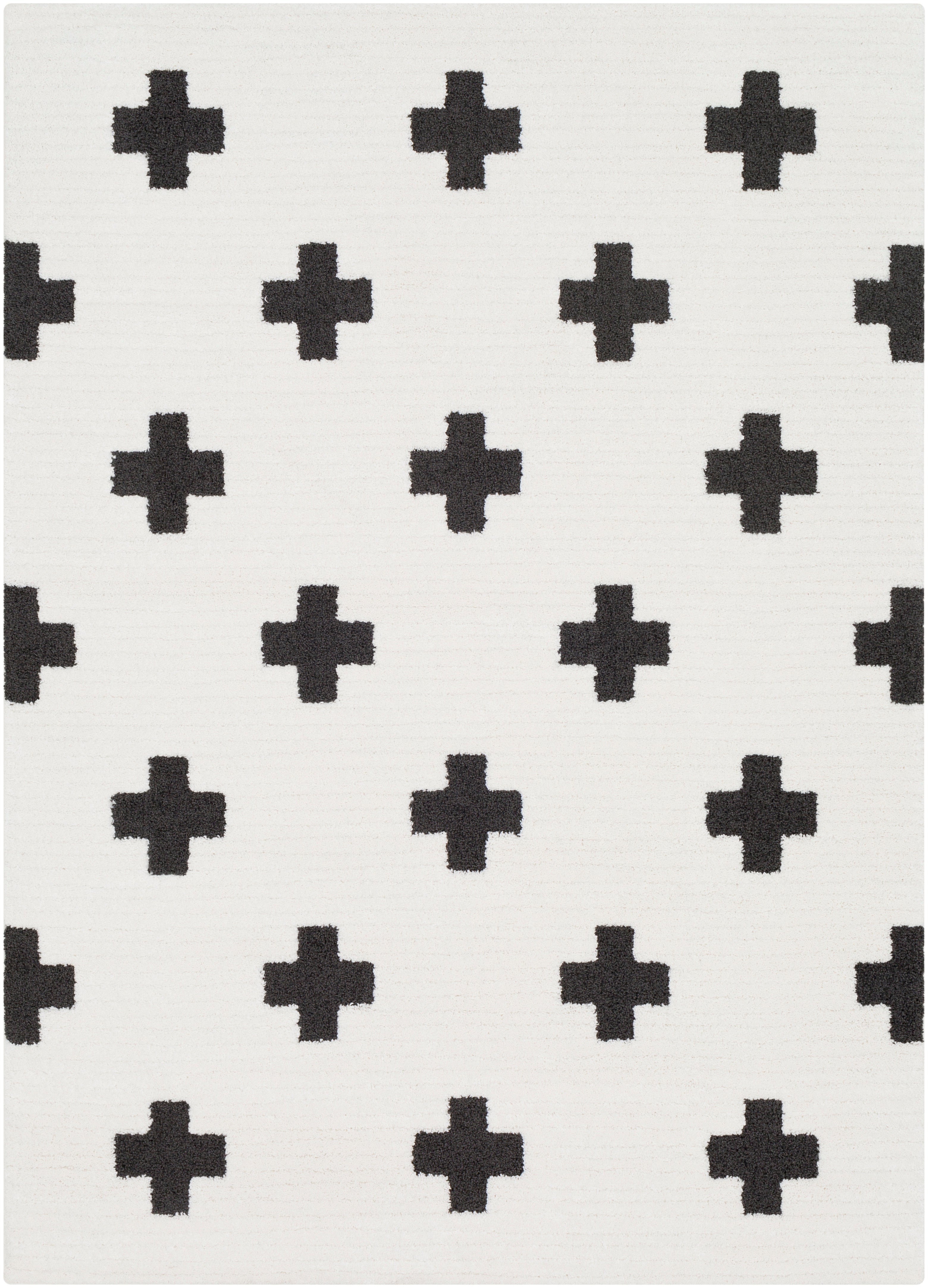 Surya Moroccan Shag MCS-2306 Black Area Rug by LIVABLISS