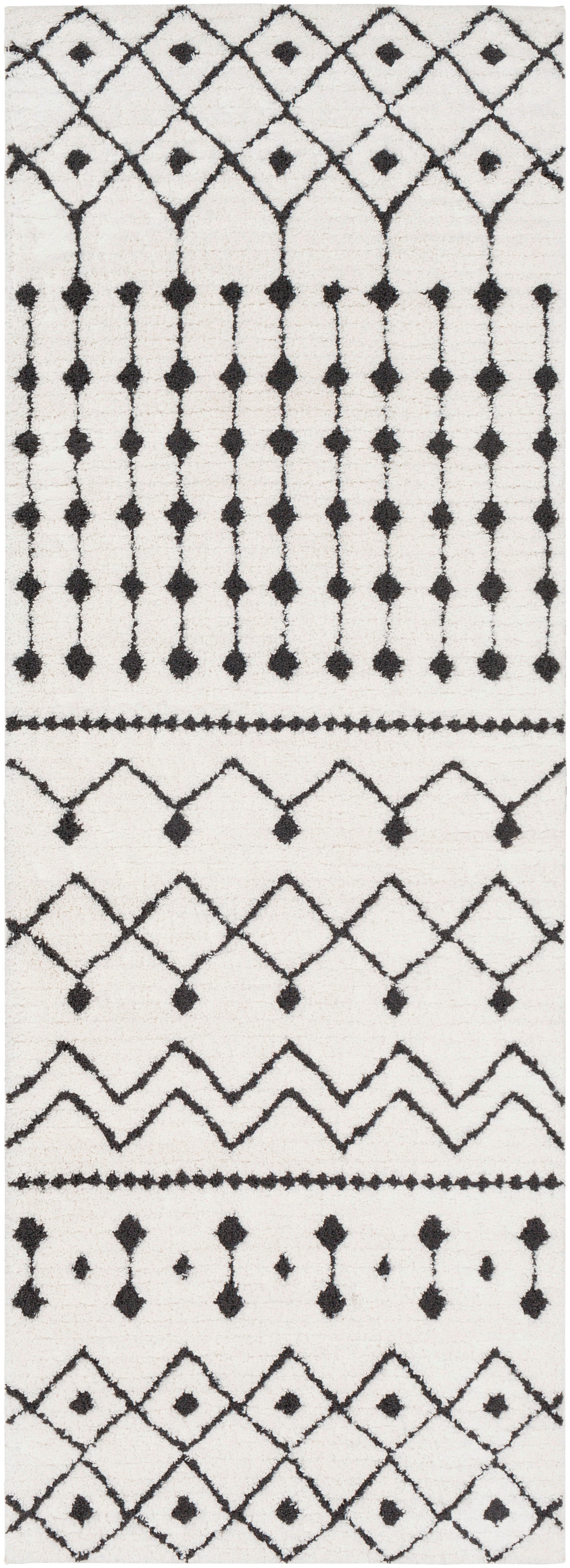 Surya Moroccan Shag MCS-2309 White Area Rug by LIVABLISS