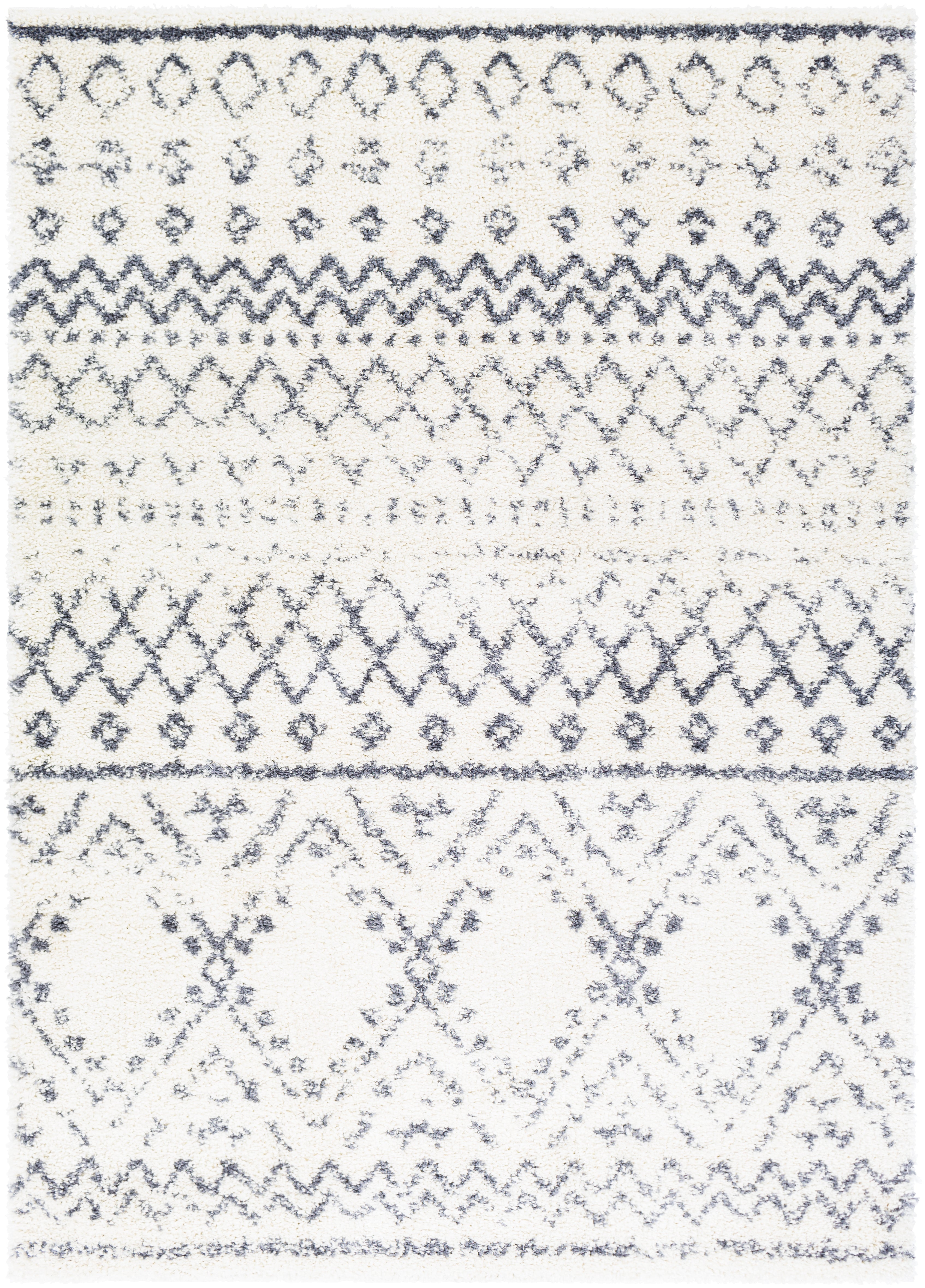 Surya Maroc Shag MRS-2301 White Area Rug by LIVABLISS