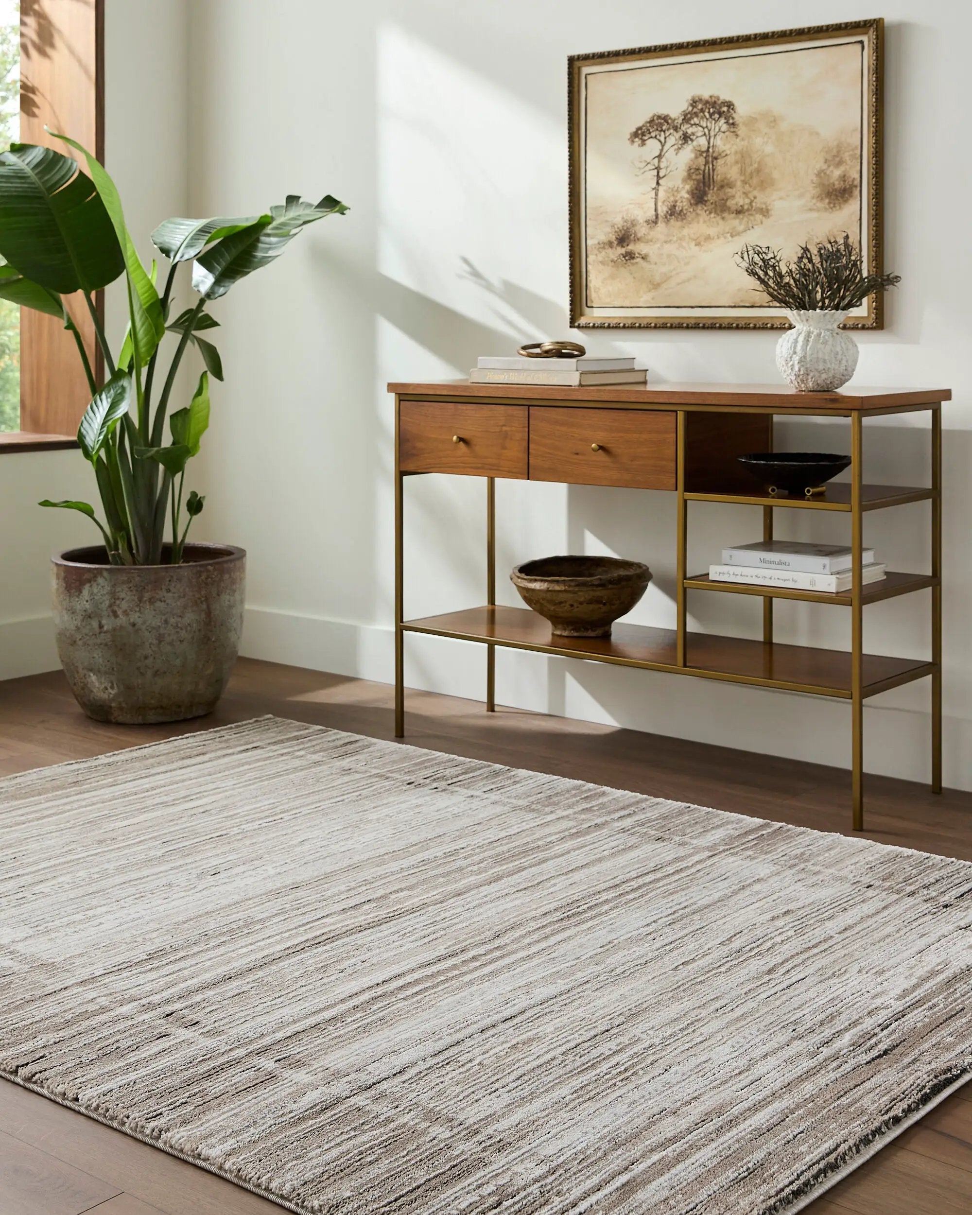 Montana MTN-2317 Tan Area Rug by LIVABLISS