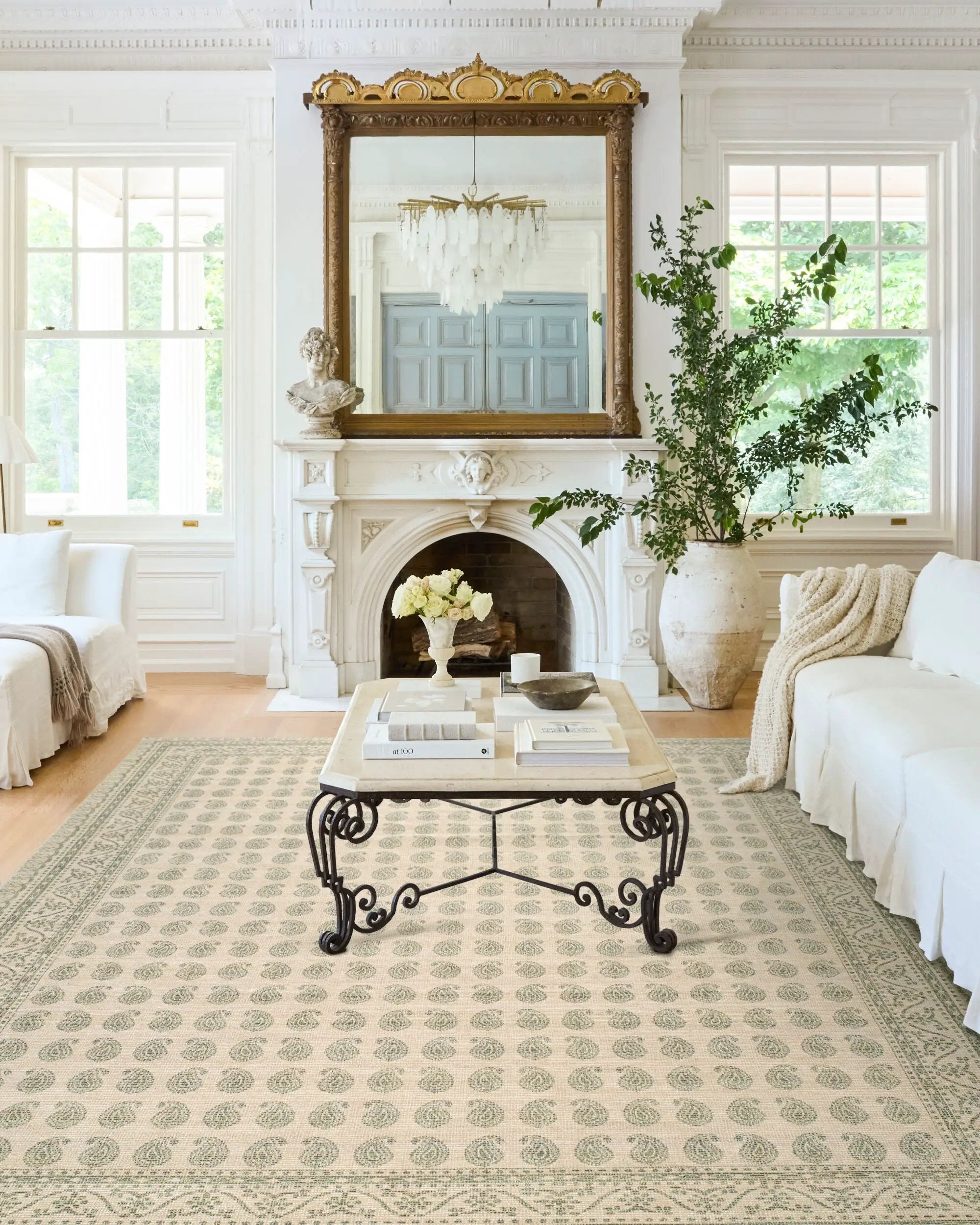 Alo NBAL-2302 Medium Green Area Rug by Nabela Noor Home x LIVABLISS