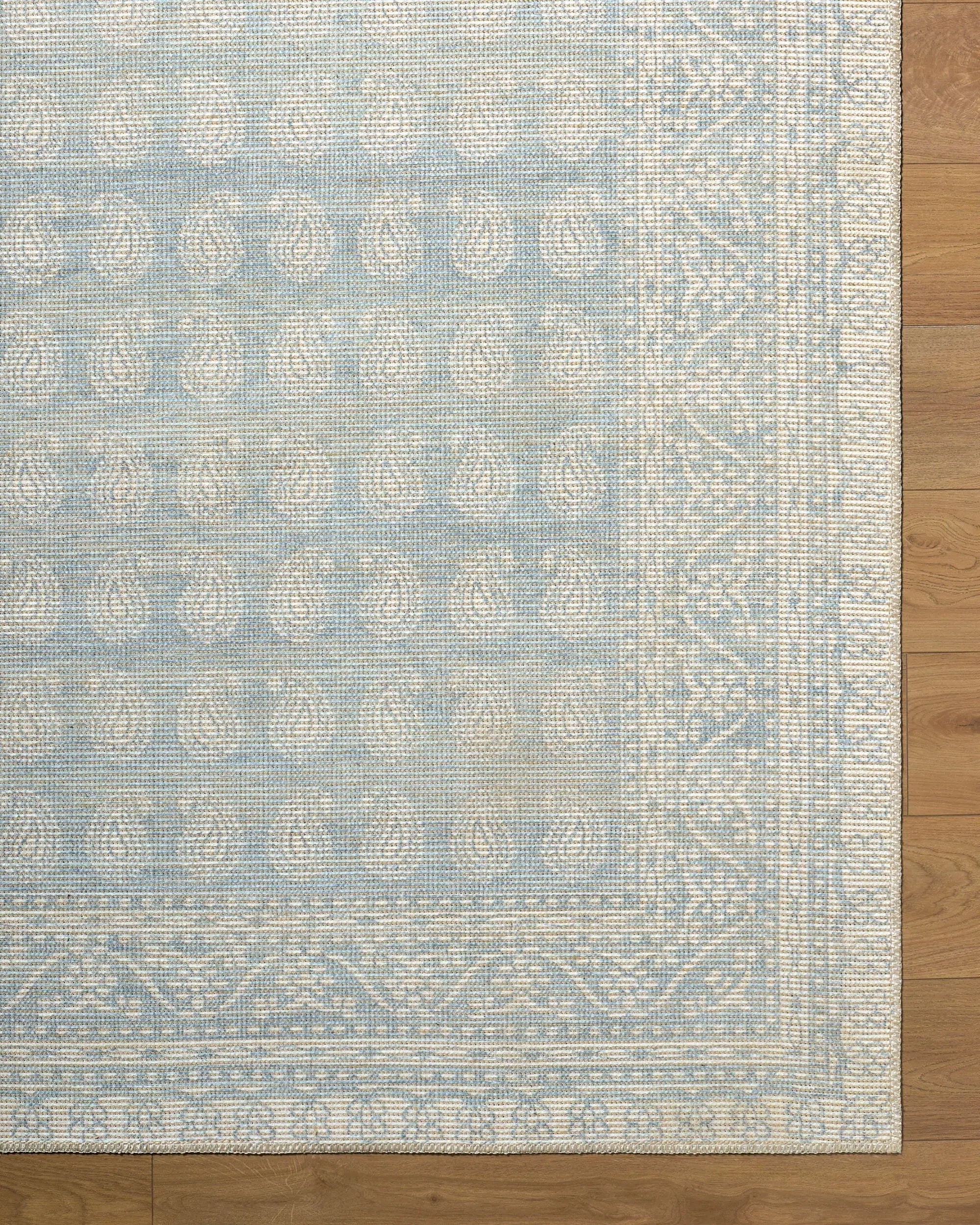 Alo NBAL-2303 Sky Blue Area Rug by Nabela Noor Home x LIVABLISS