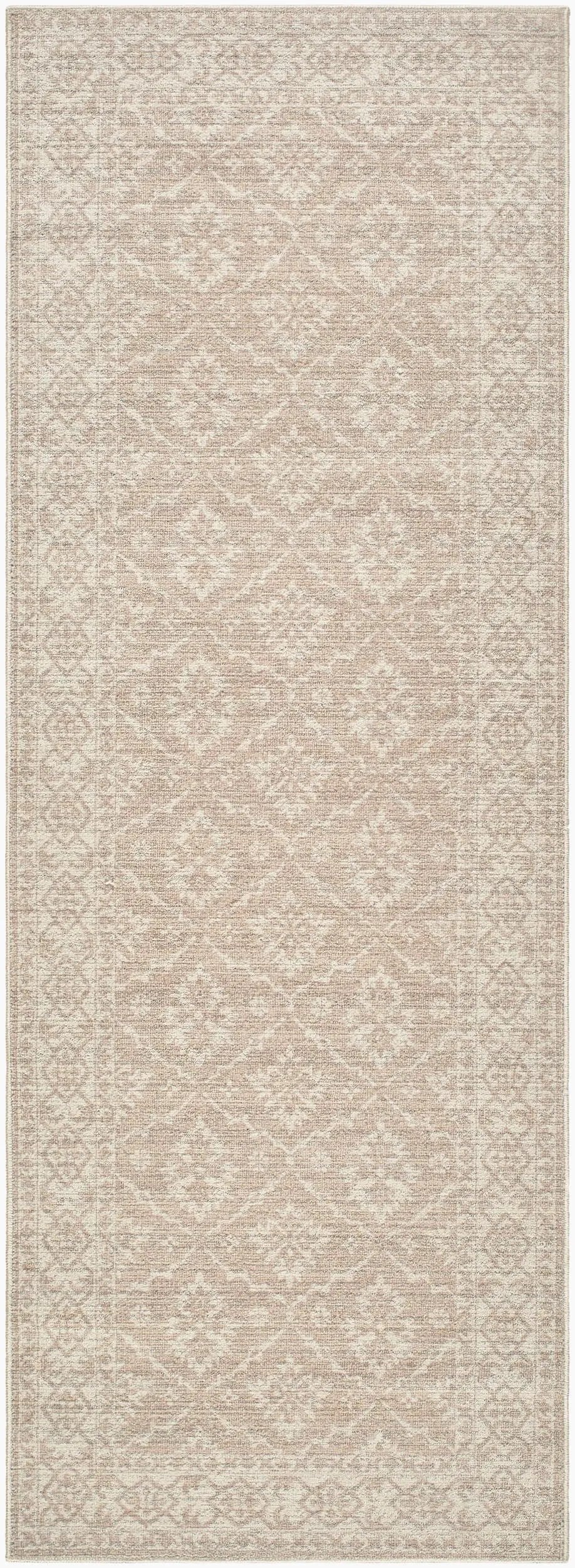 Aram NBAR-2303 Tan Area Rug by Nabela Noor Home x LIVABLISS