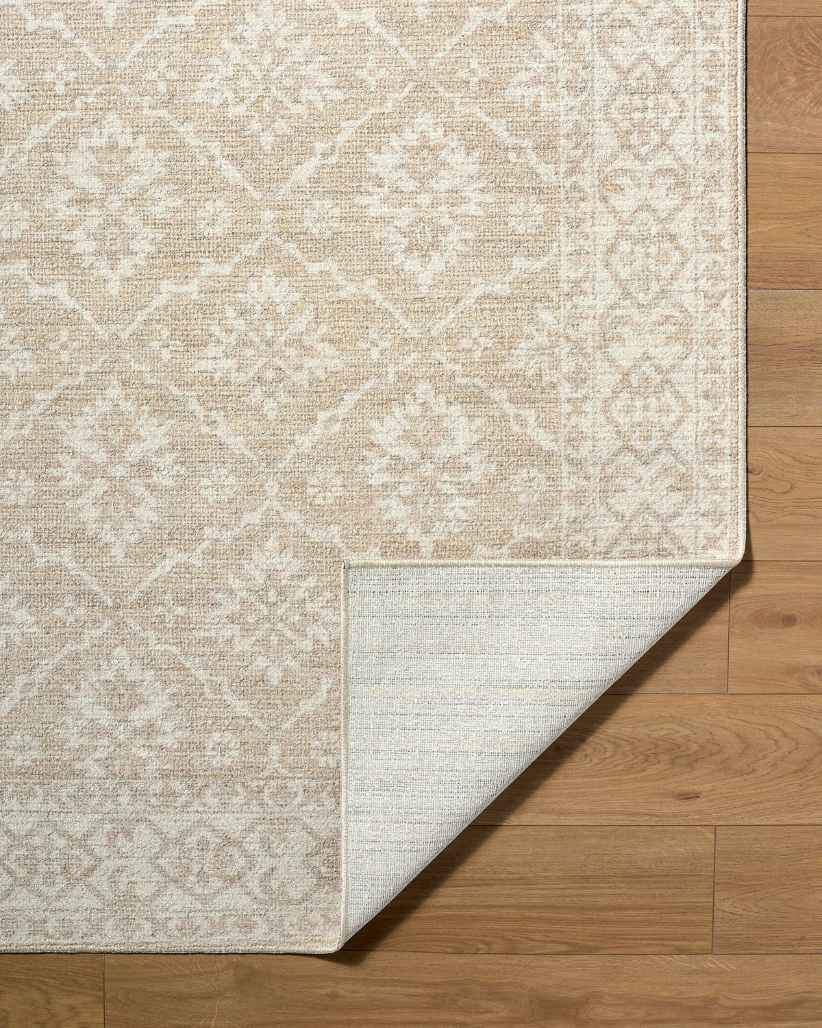 Aram NBAR-2303 Tan Area Rug by Nabela Noor Home x LIVABLISS