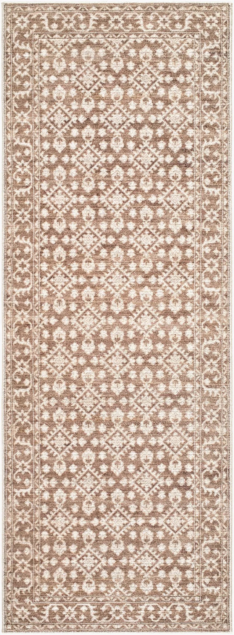 Aram NBAR-2307 Dark Brown Area Rug by Nabela Noor Home x LIVABLISS
