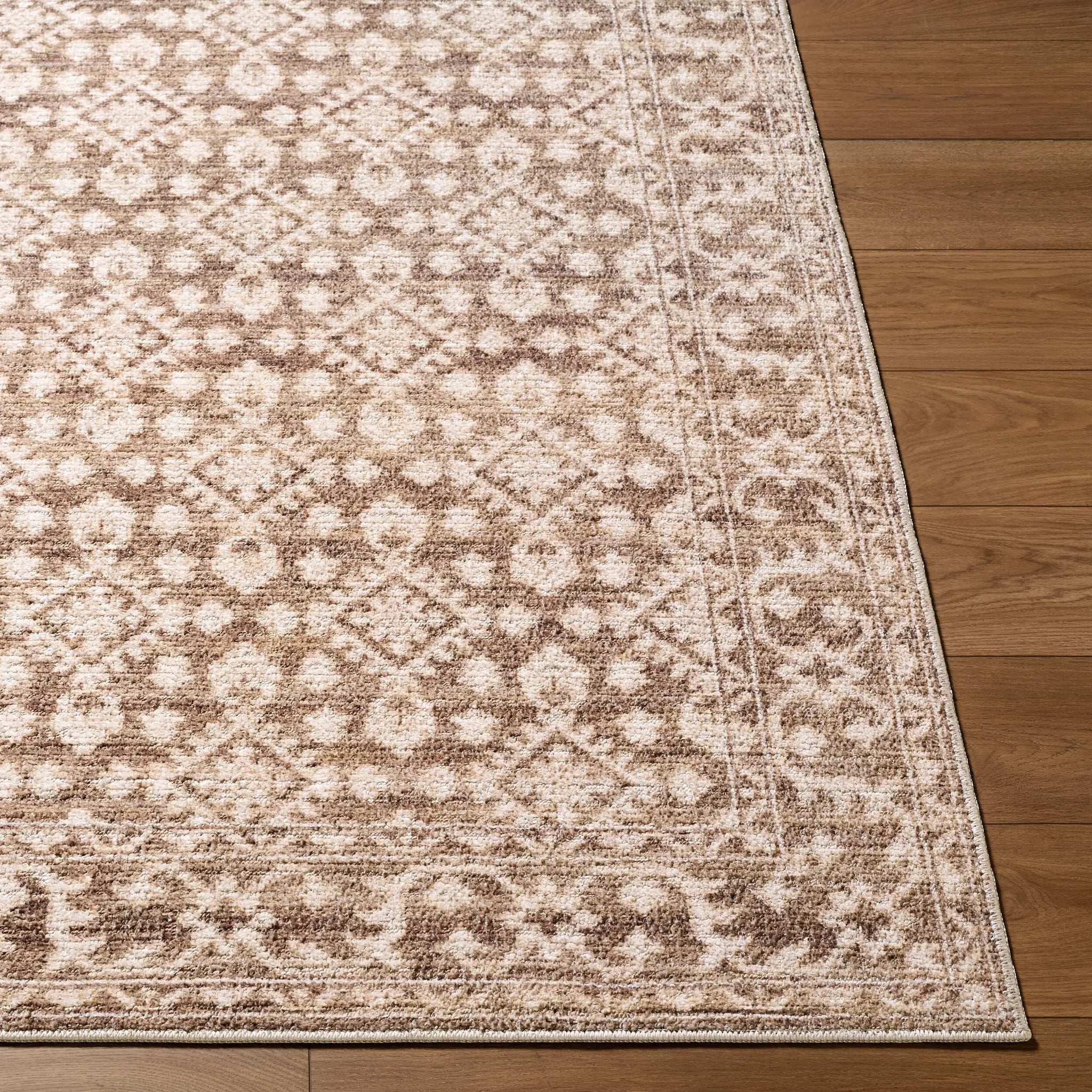 Aram NBAR-2307 Dark Brown Area Rug by Nabela Noor Home x LIVABLISS