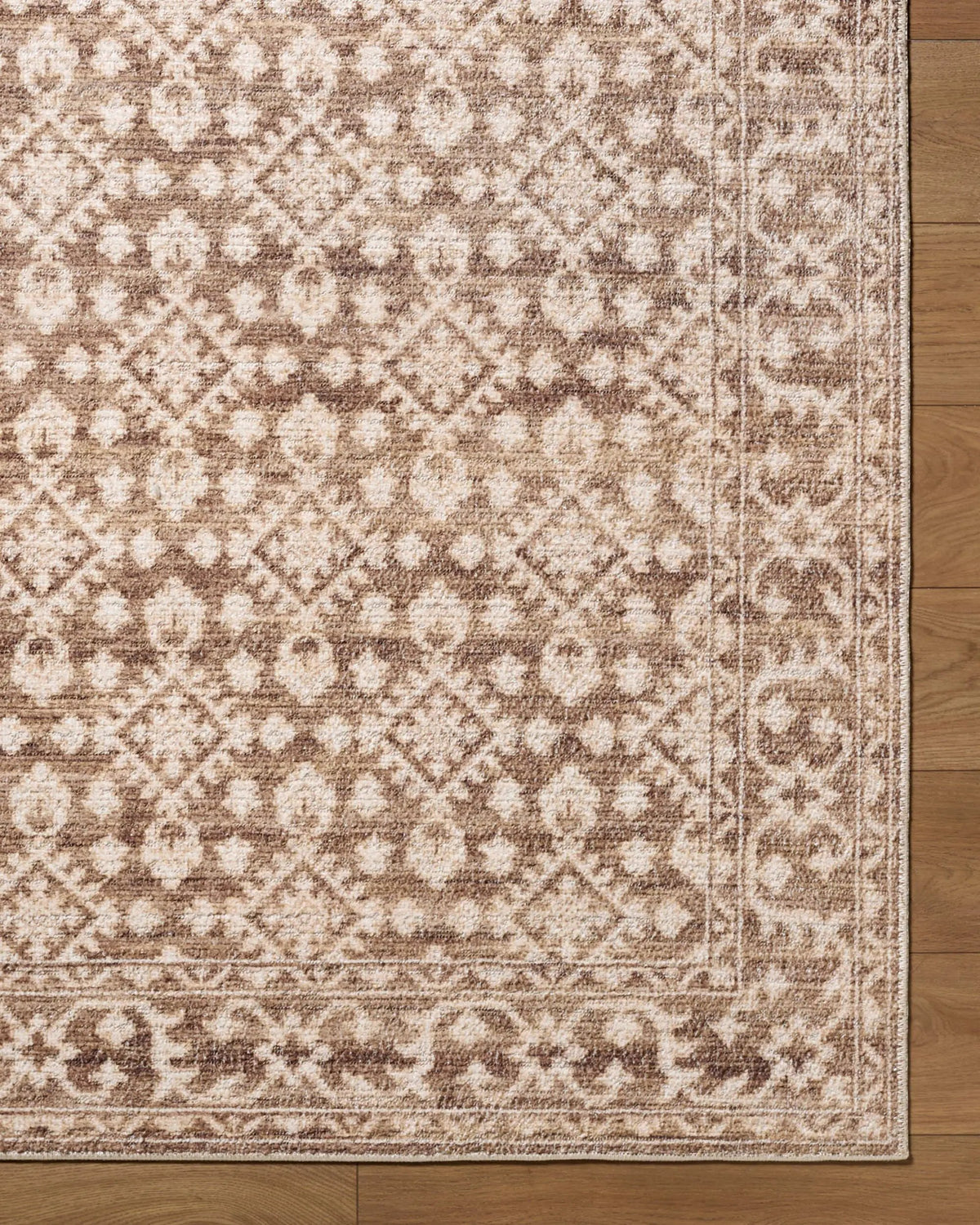 Aram NBAR-2307 Dark Brown Area Rug by Nabela Noor Home x LIVABLISS