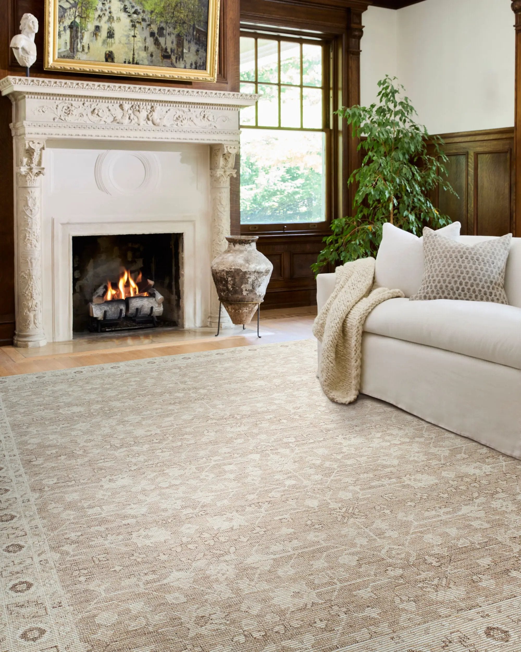 Asha NBAS-2303 Taupe Area Rug by Nabela Noor Home x LIVABLISS