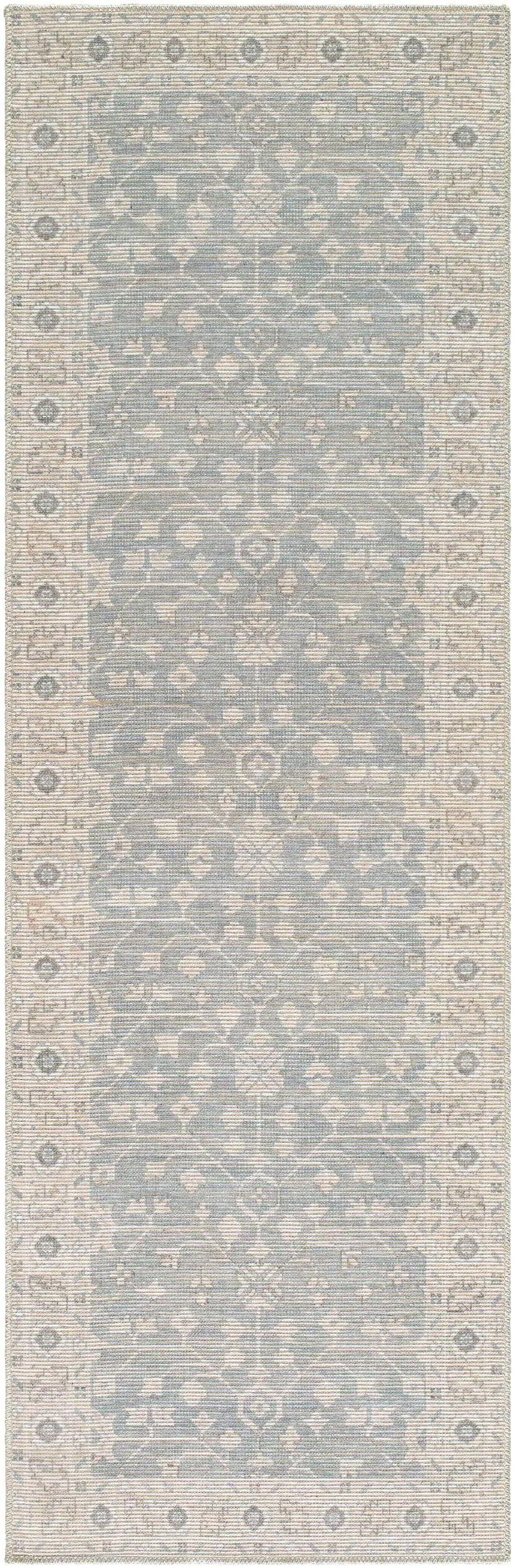 Asha NBAS-2304 Sky Blue Area Rug by Nabela Noor Home x LIVABLISS