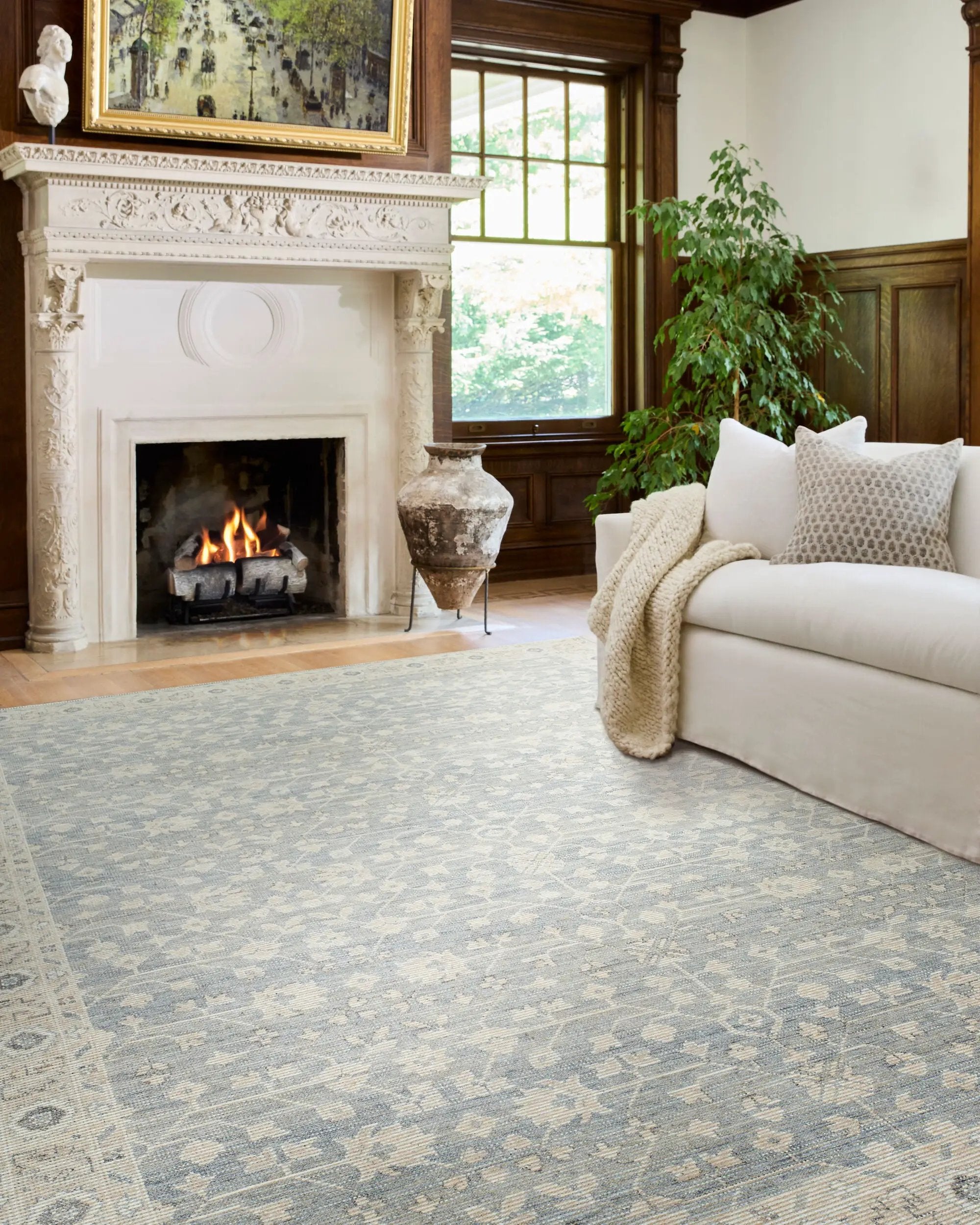 Asha NBAS-2304 Sky Blue Area Rug by Nabela Noor Home x LIVABLISS