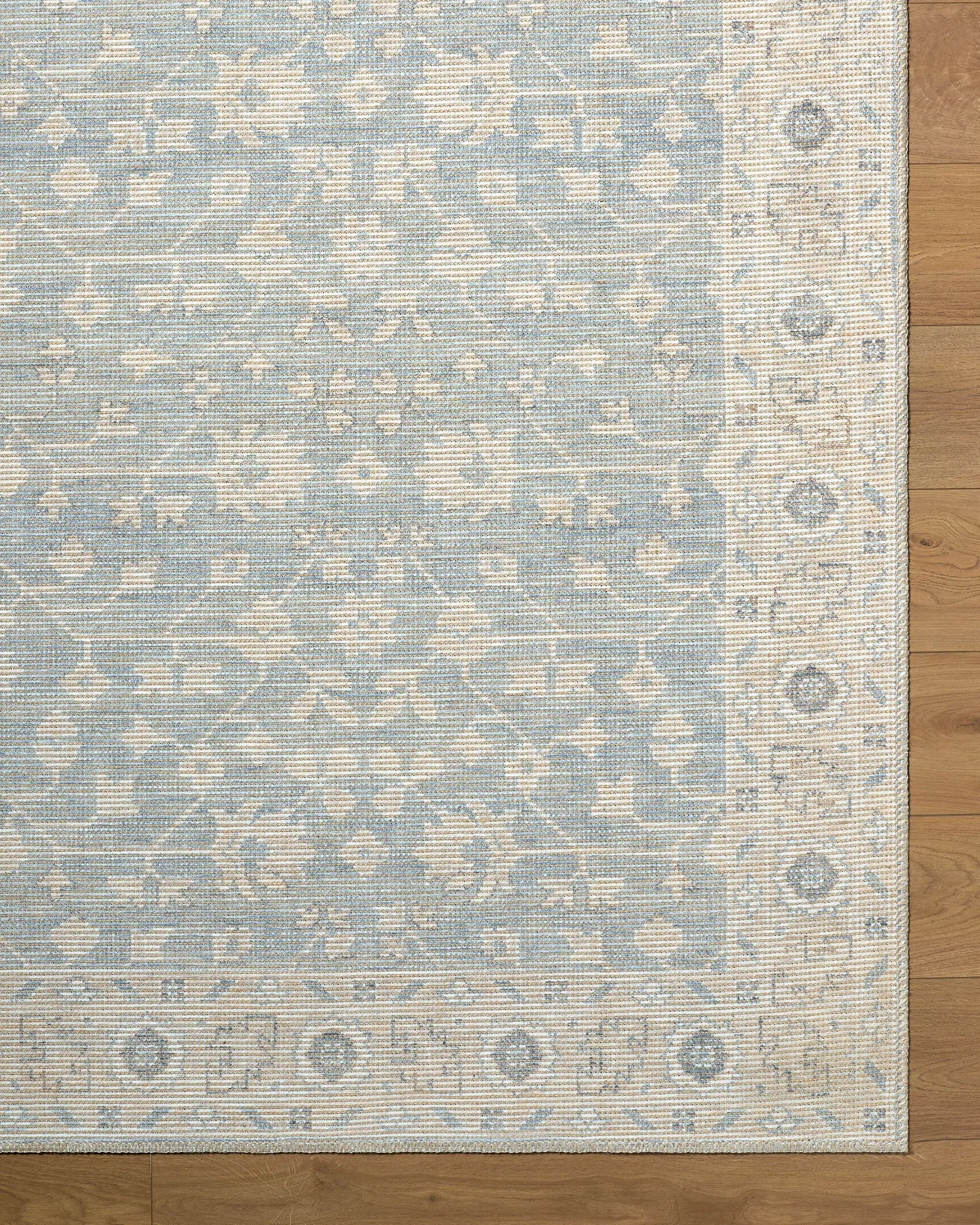 Asha NBAS-2304 Sky Blue Area Rug by Nabela Noor Home x LIVABLISS