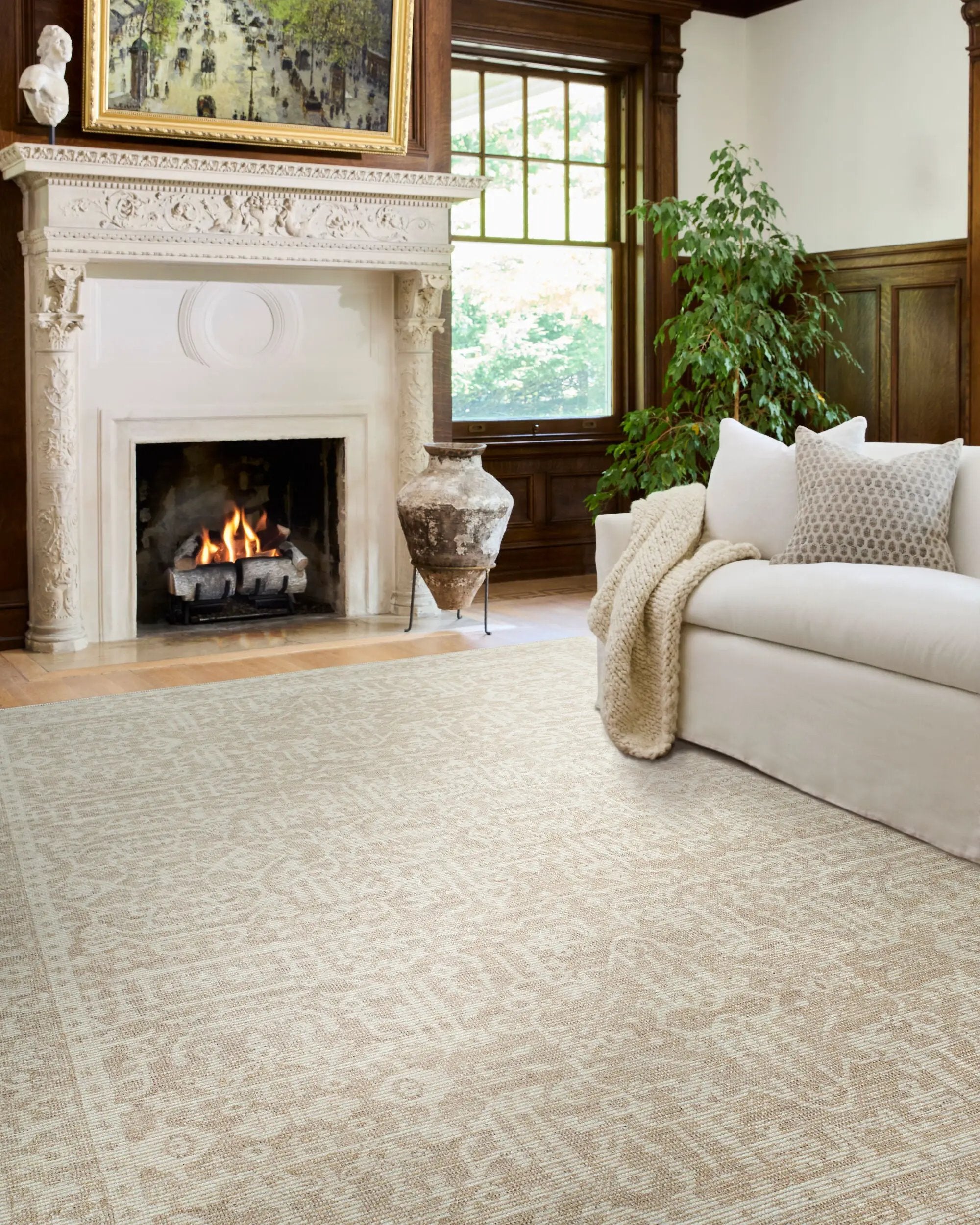 Athiyo NBAT-2302 Oatmeal Area Rug by Nabela Noor Home x LIVABLISS
