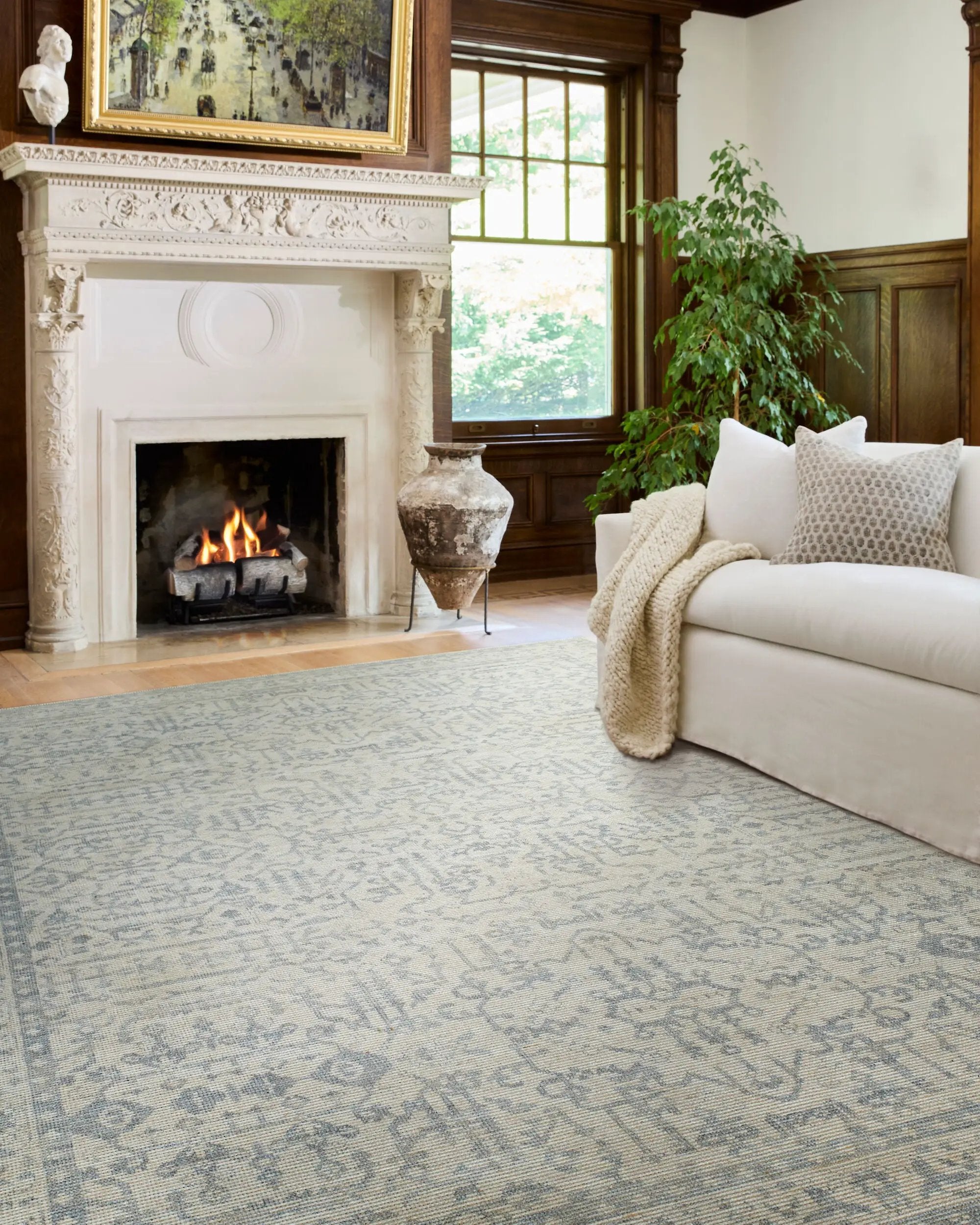 Athiyo NBAT-2304 Sky Blue Area Rug by Nabela Noor Home x LIVABLISS