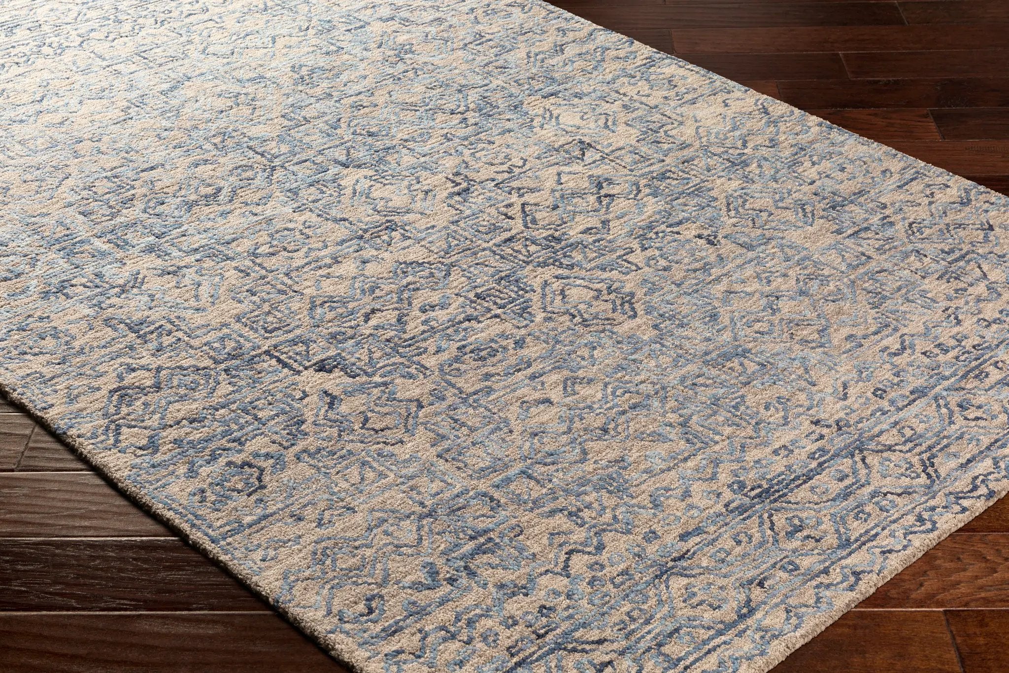 Newcastle NCS-2308 Dark-Blue Area Rug by LIVABLISS