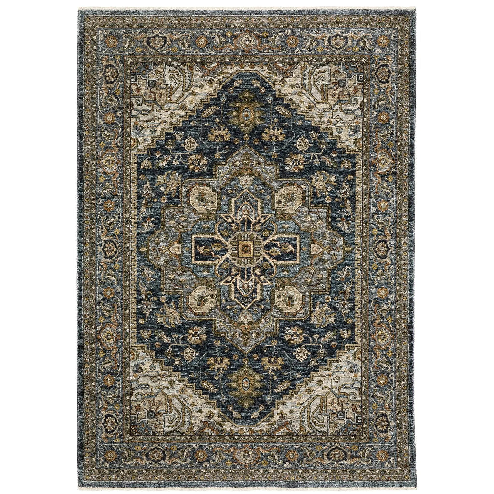 Aberdeen 1144Q Blue/ Taupe Area Rug by Oriental Weavers