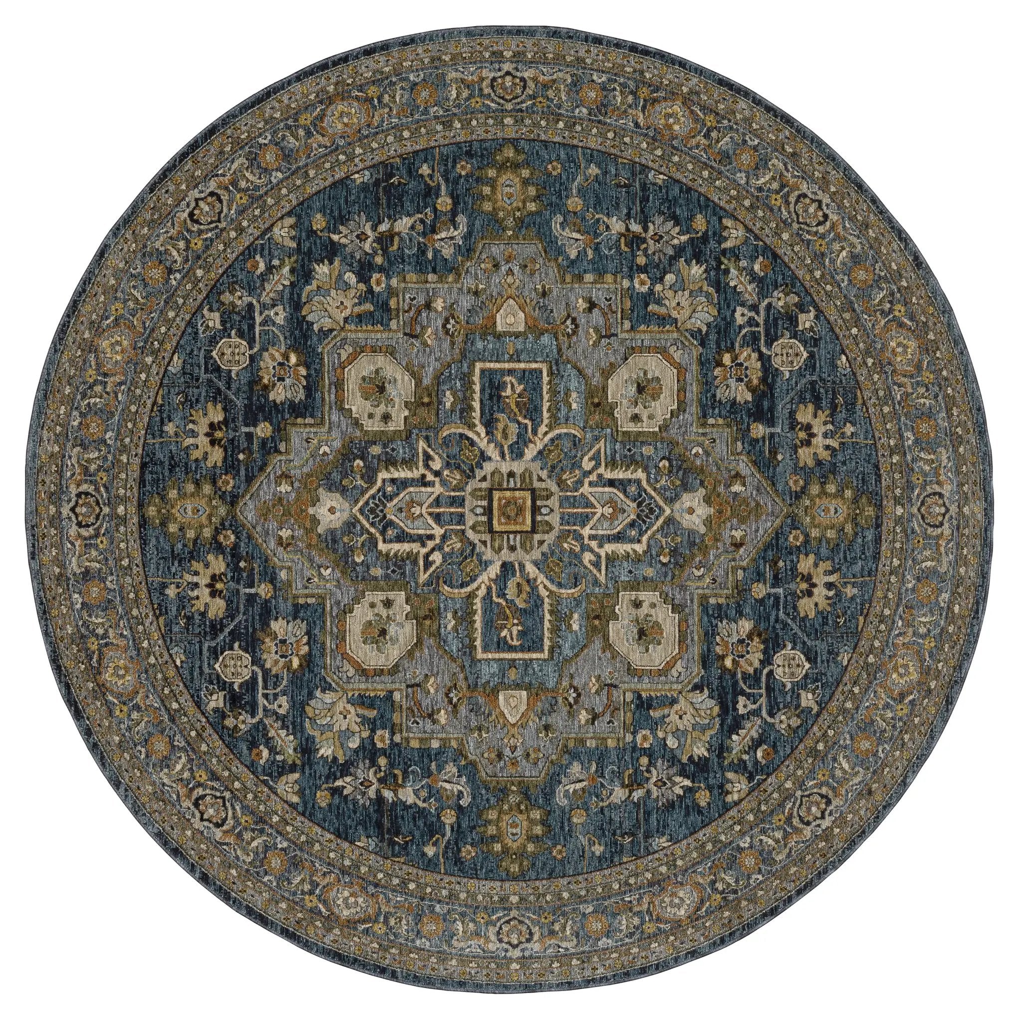 Aberdeen 1144Q Blue/ Taupe Area Rug by Oriental Weavers