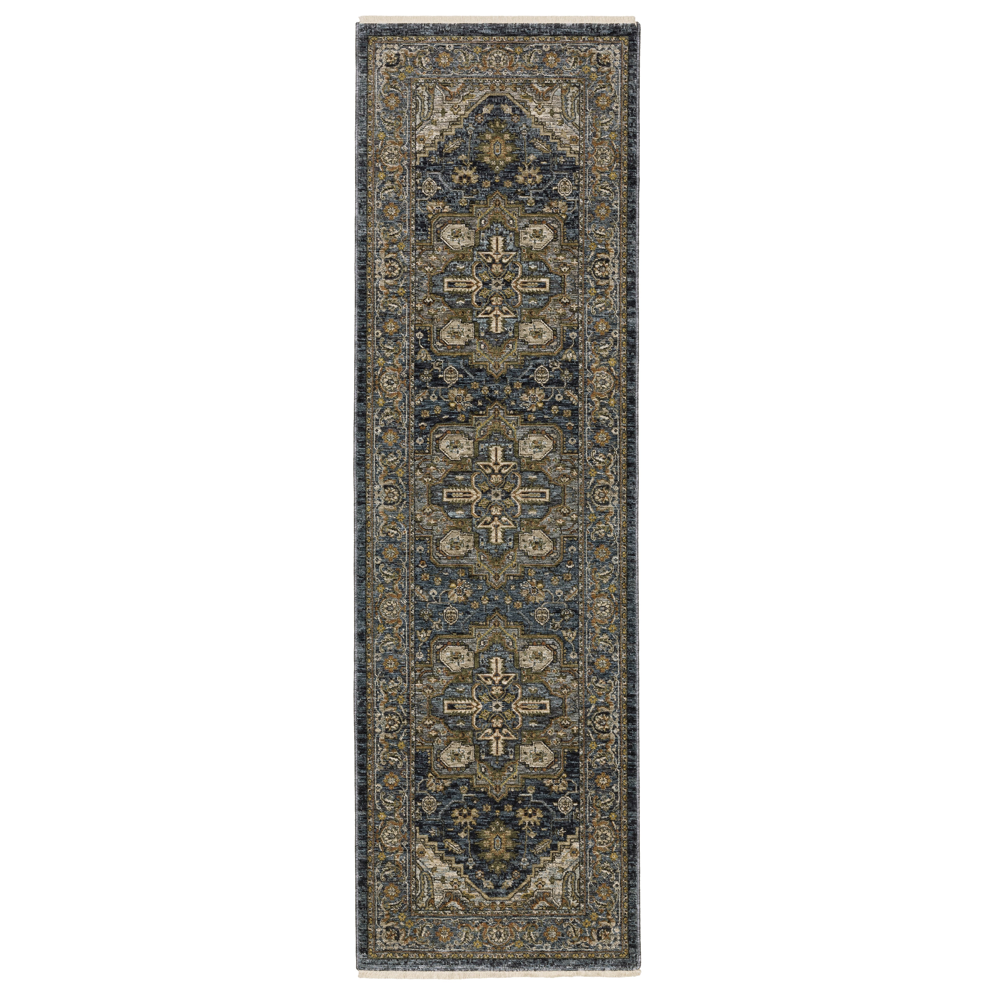 Aberdeen 1144Q Blue/ Taupe Traditional Area Rug by Oriental Weavers