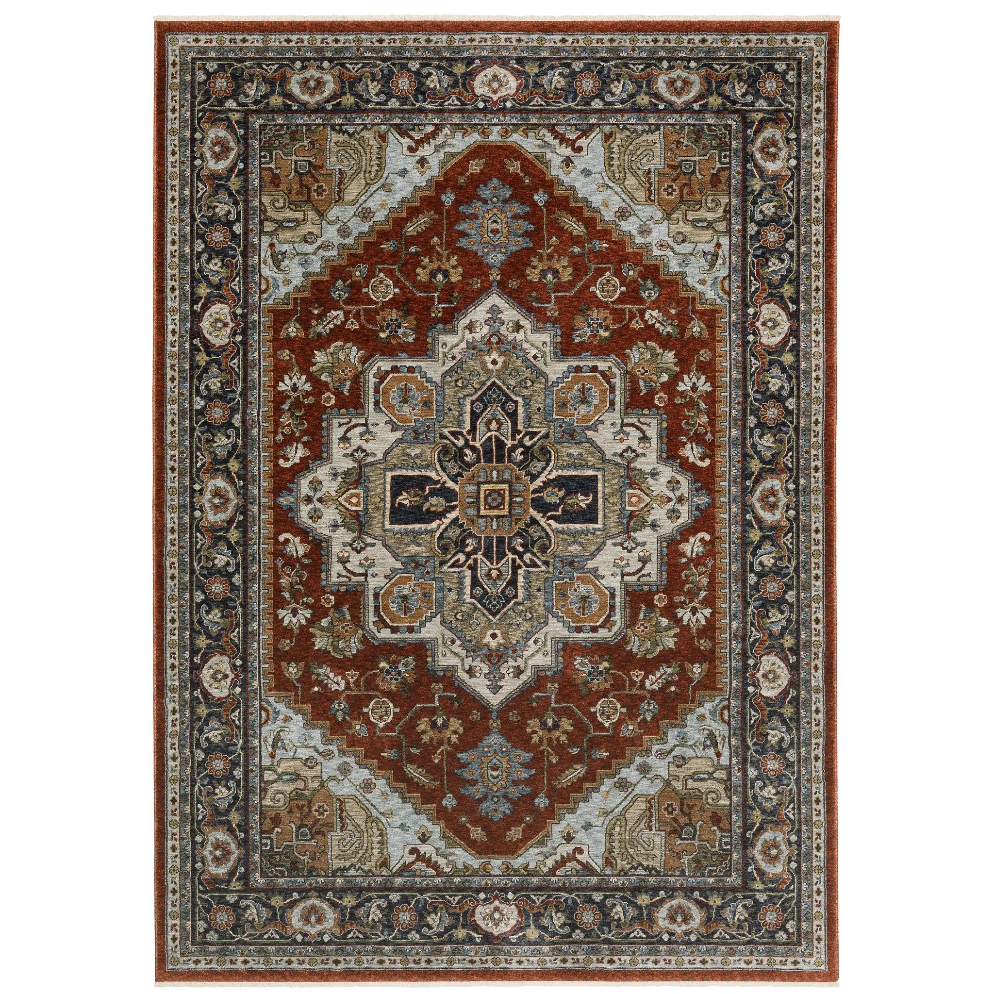 Aberdeen 1144R Red/ Blue Area Rug by Oriental Weavers