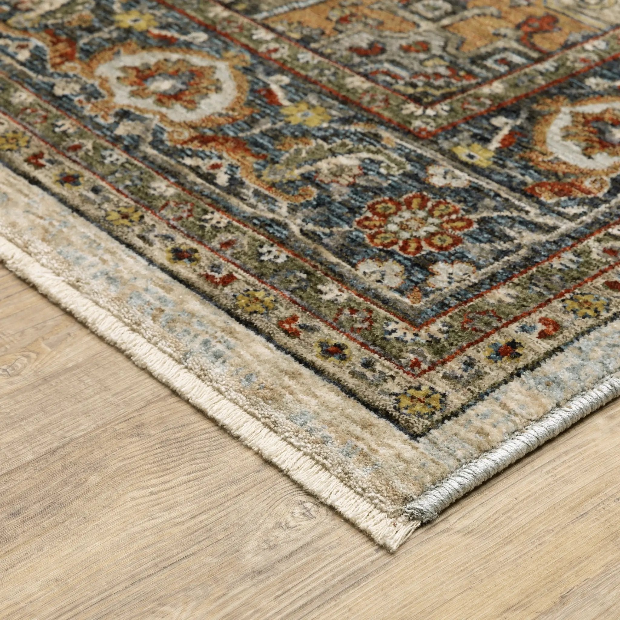 Aberdeen 1144W Beige/ Sky Blue Area Rug by Oriental Weavers