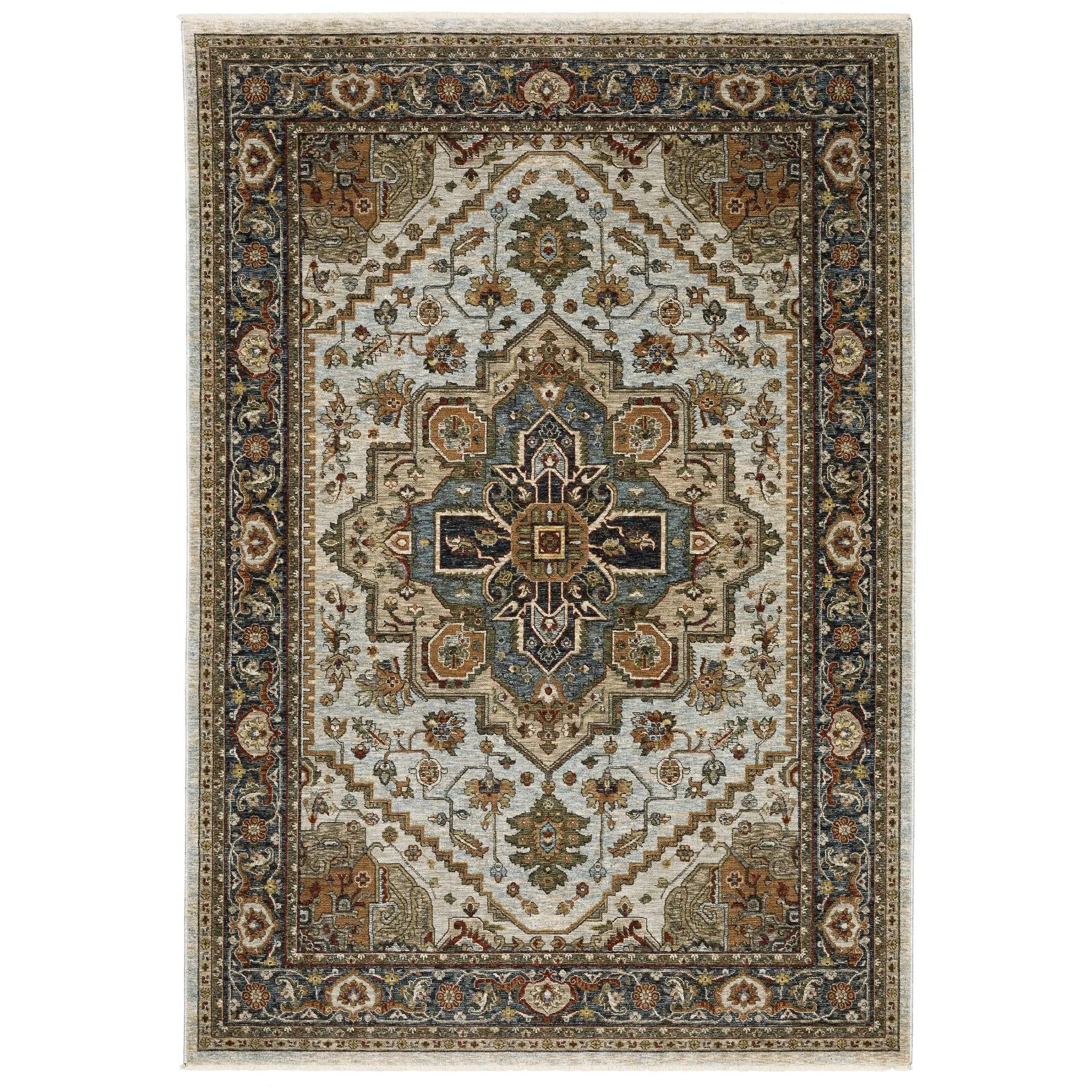 Aberdeen 1144W Beige/ Sky Blue Area Rug by Oriental Weavers