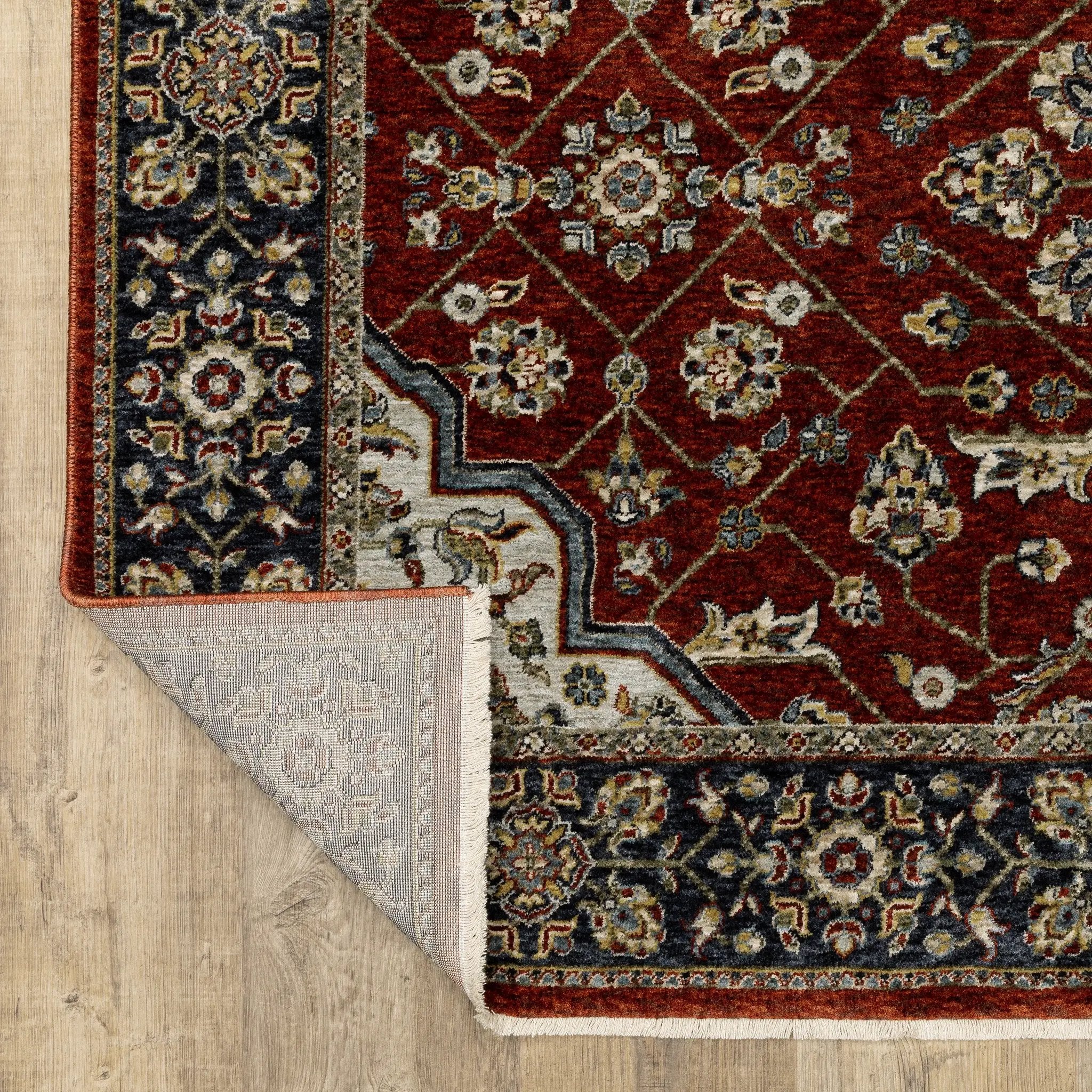 Aberdeen 4151R Red/ Blue Area Rug by Oriental Weavers
