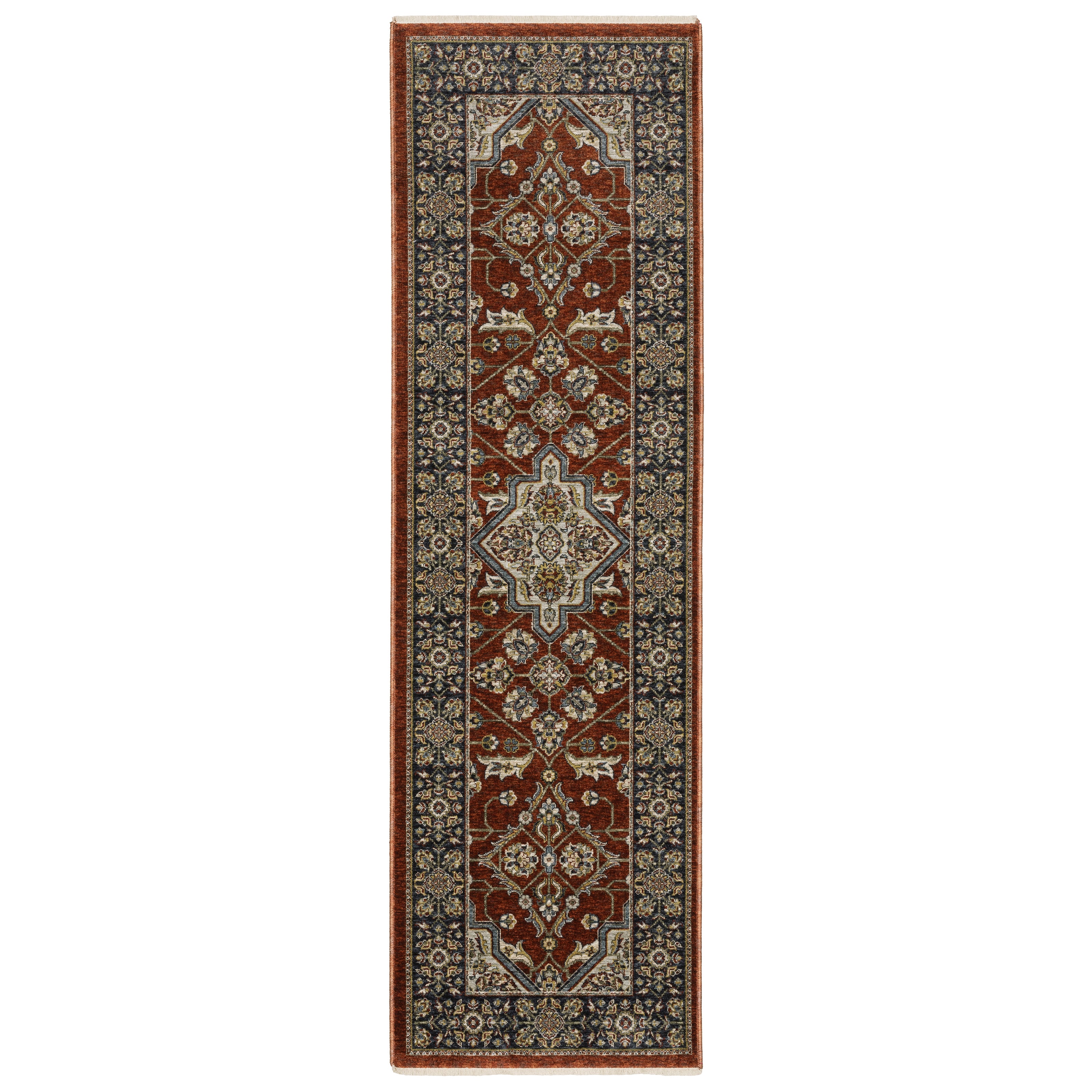 Aberdeen 4151R Red/ Blue Traditional Area Rug by Oriental Weavers