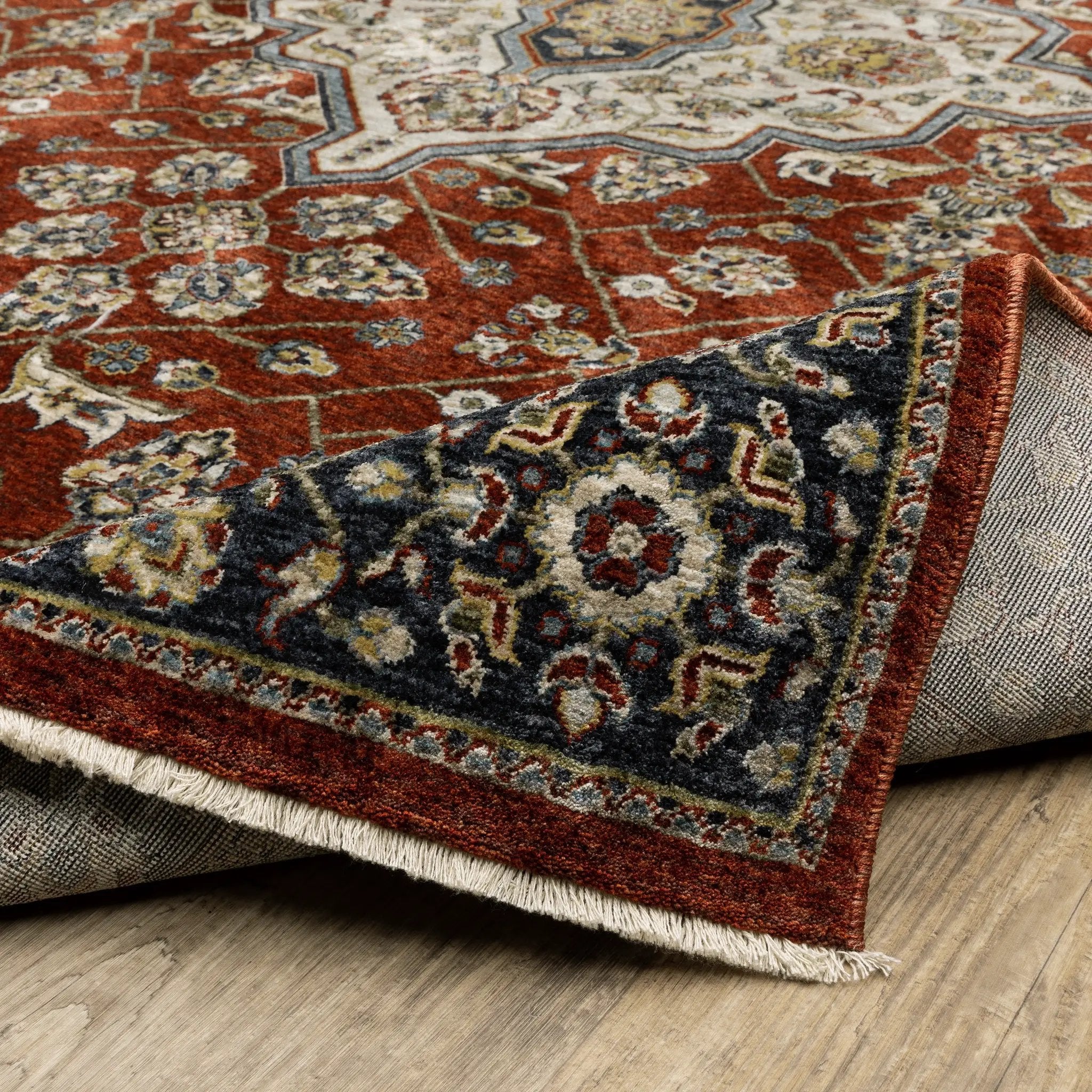 Aberdeen 4151R Red/ Blue Area Rug by Oriental Weavers