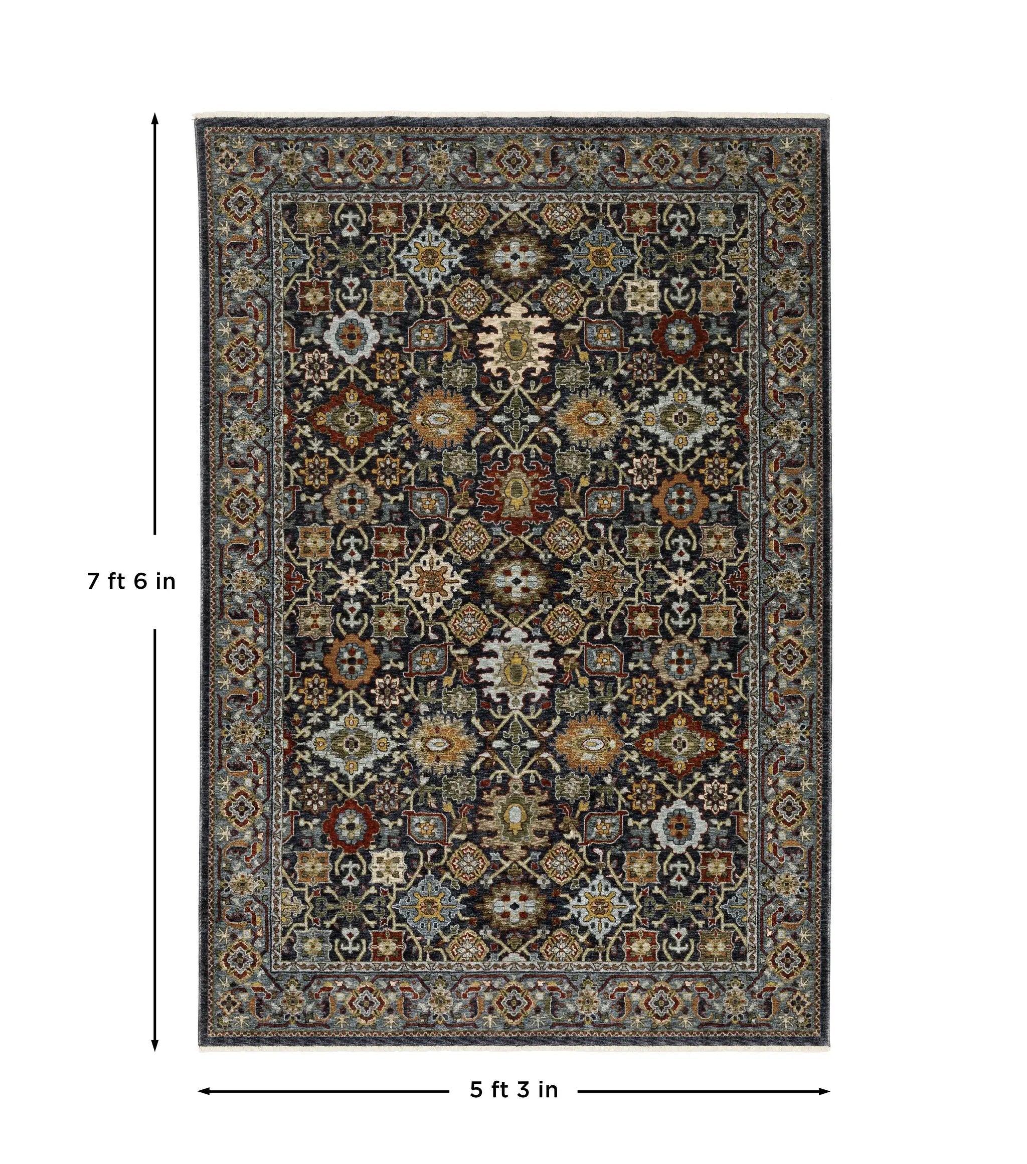 Aberdeen 4922D Blue/ Multi Area Rug by Oriental Weavers