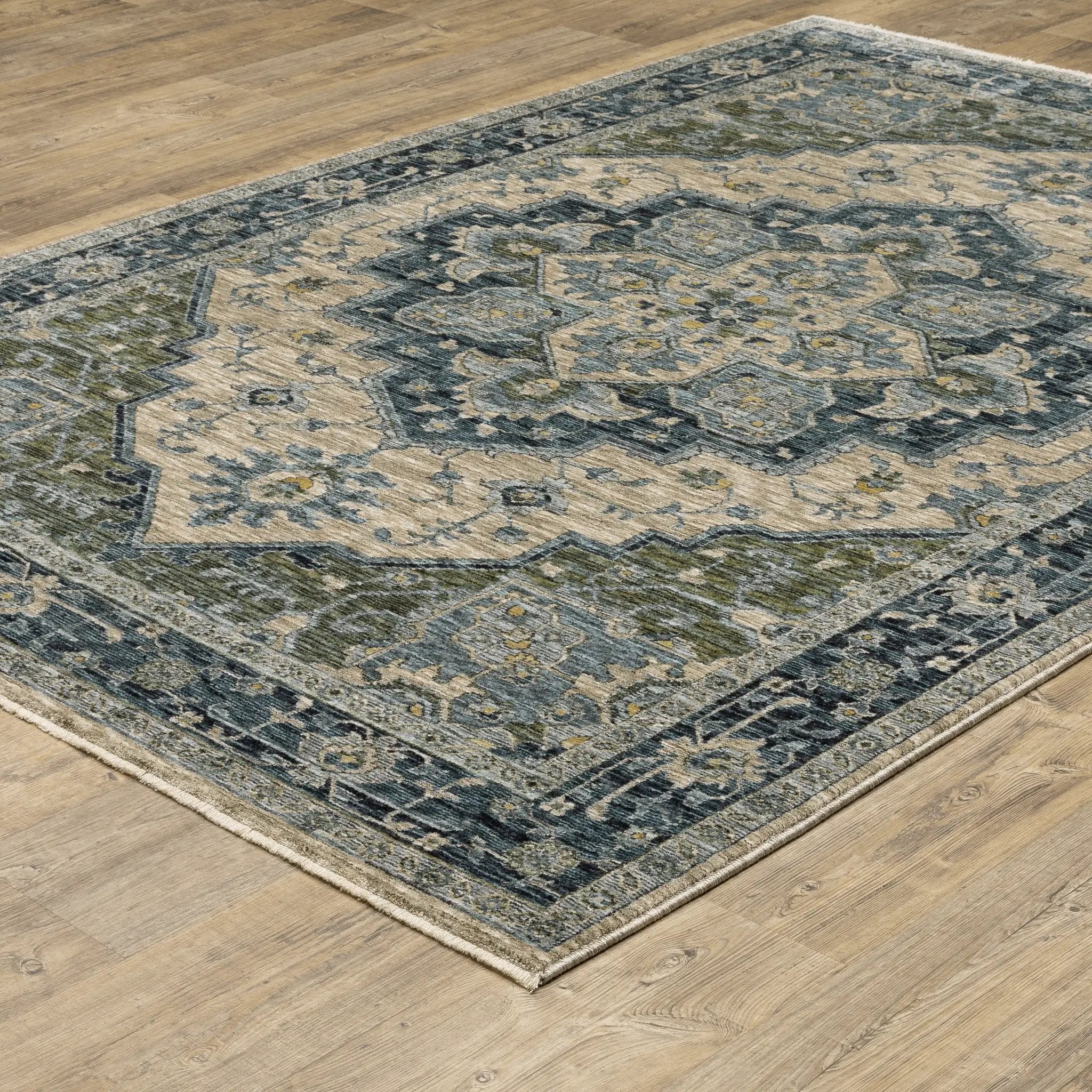 Aberdeen 051G1 Blue/ Tan Area Rug by Oriental Weavers