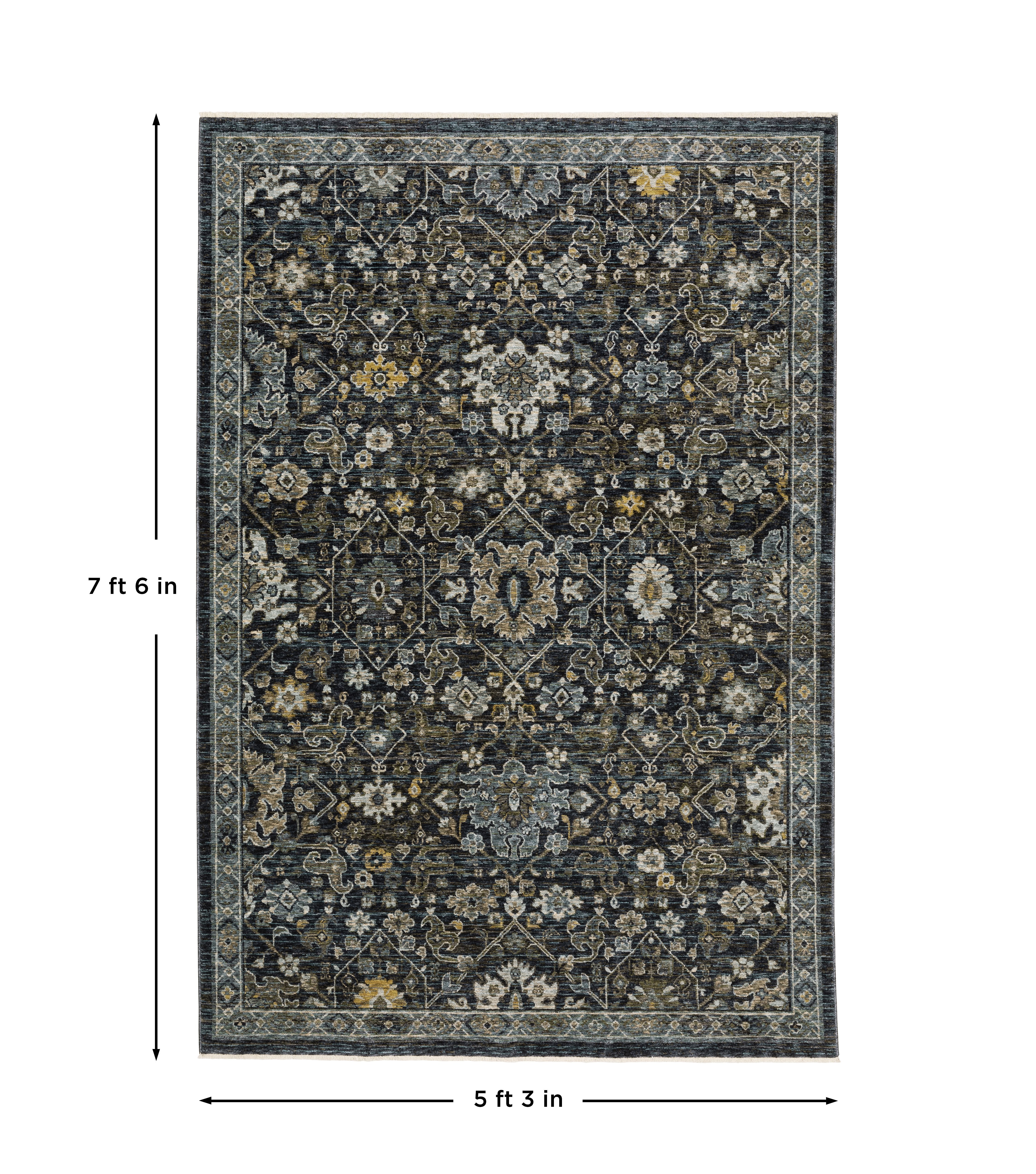 Aberdeen 533K1 Blue/ Light Blue Traditional Area Rug by Oriental Weavers