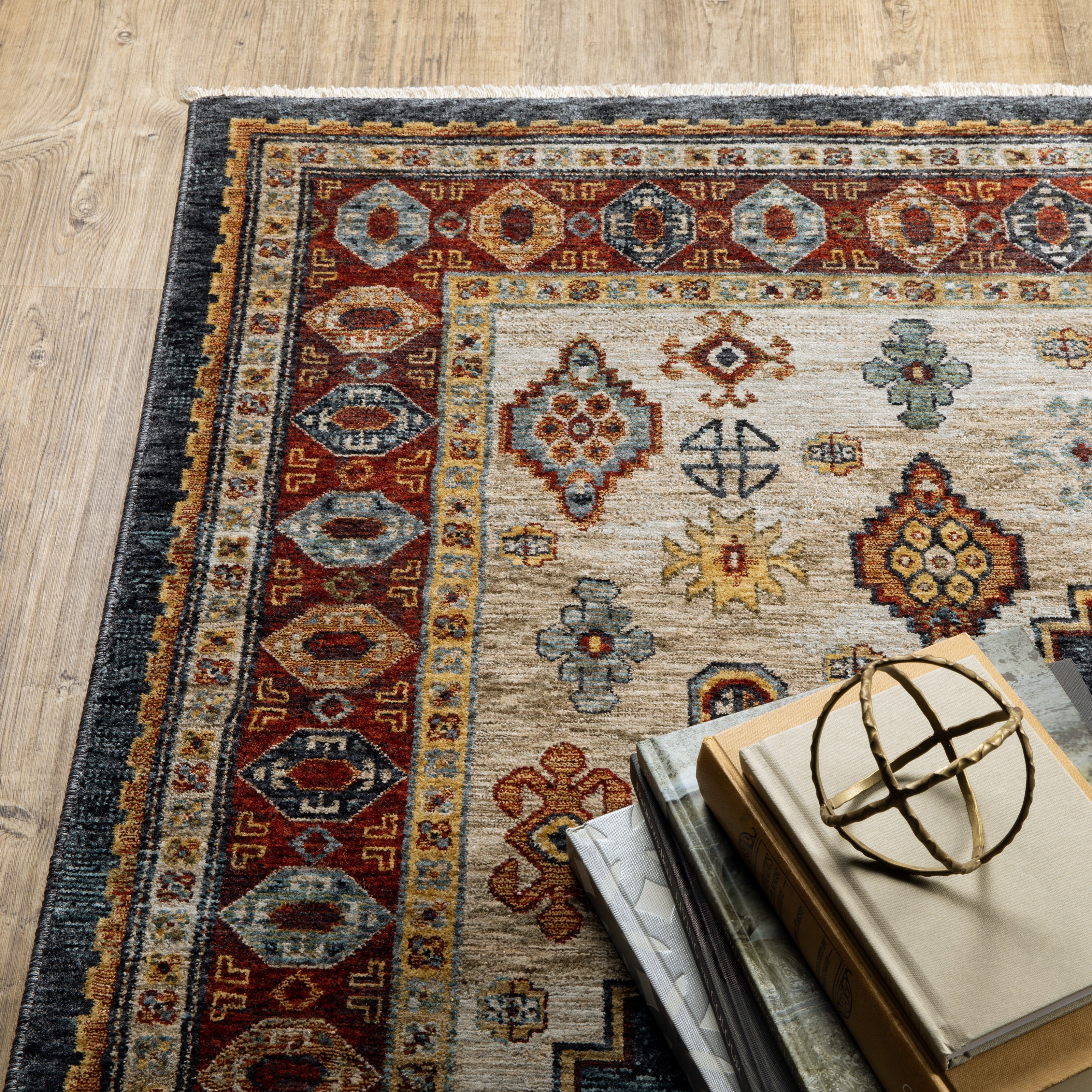 Aberdeen 005W1 Blue/ Multi Traditional Area Rug by Oriental Weavers