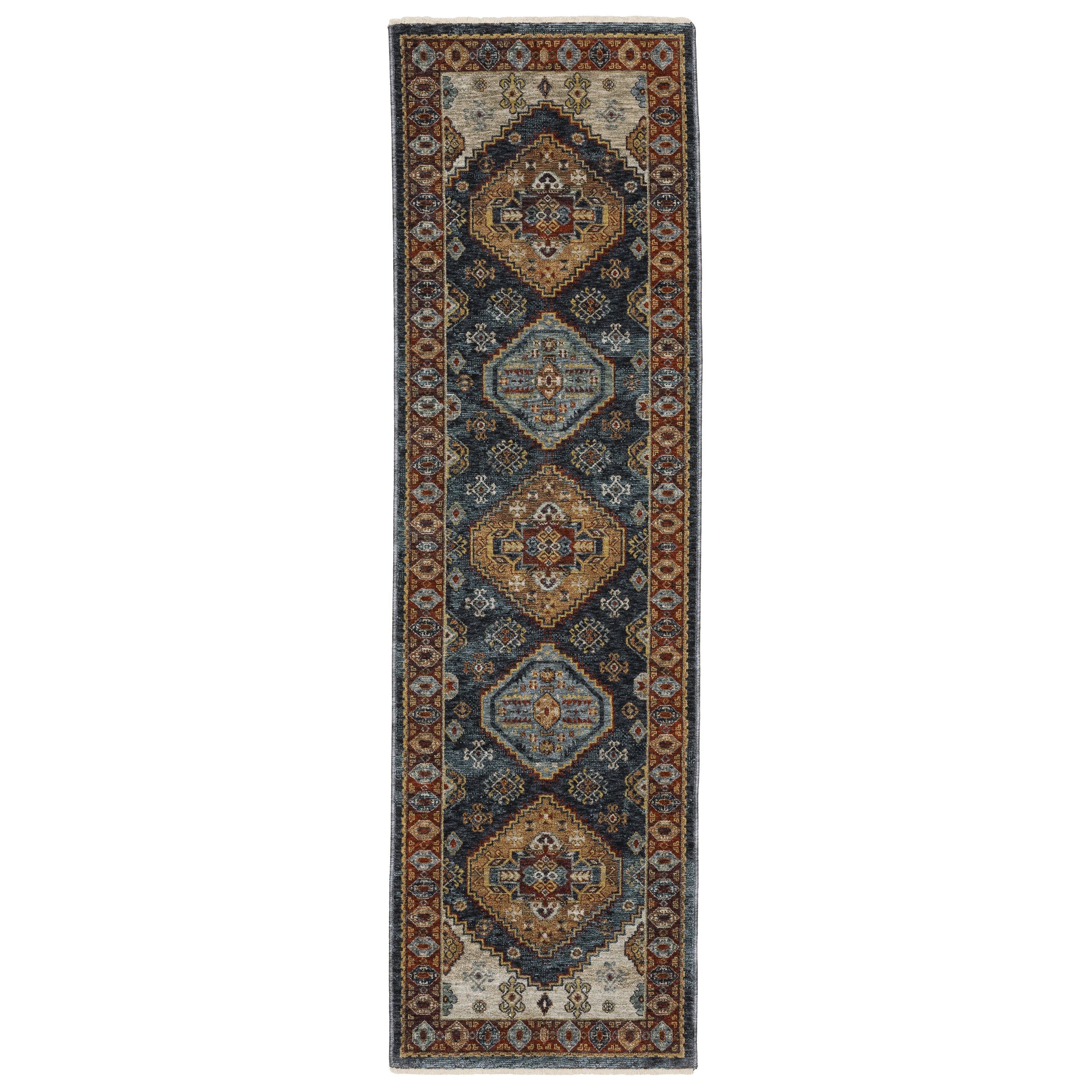 Aberdeen 005W1 Blue/ Multi Traditional Area Rug by Oriental Weavers