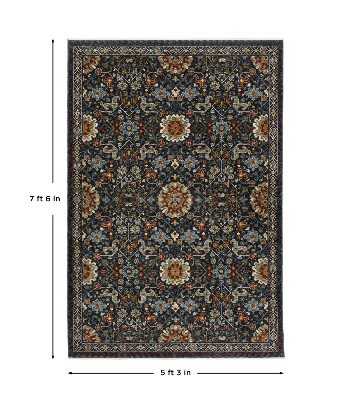 Aberdeen 006B1 Blue/ Multi Area Rug by Oriental Weavers
