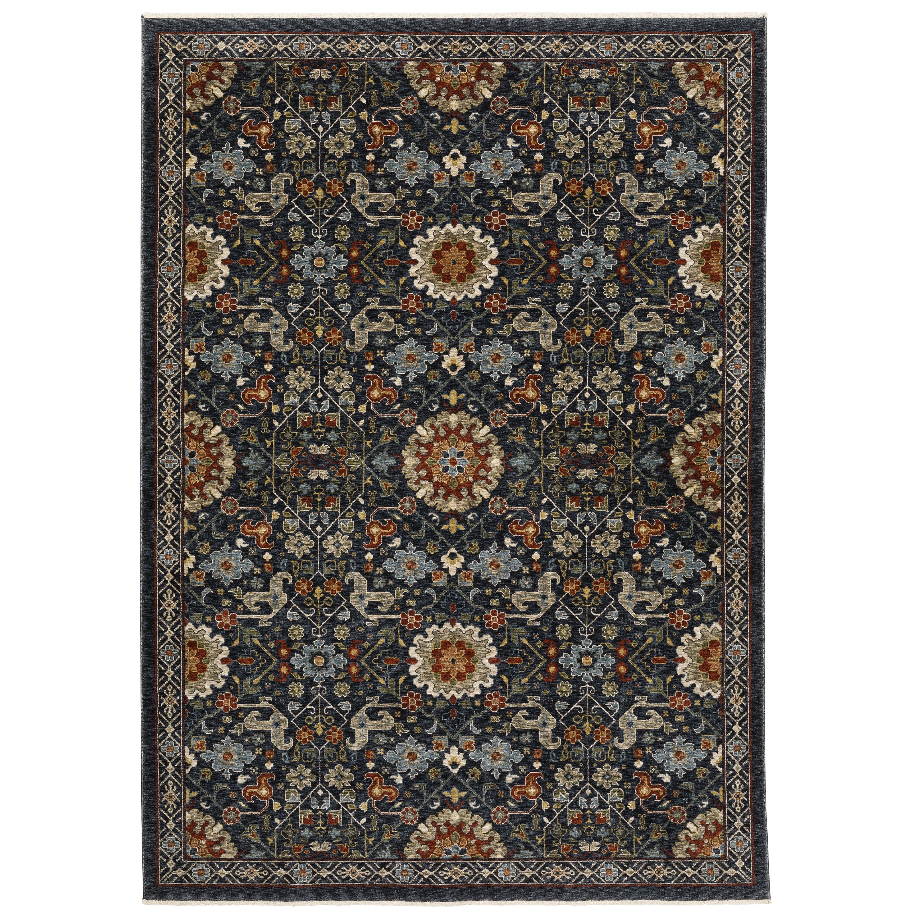 Aberdeen 006B1 Blue/ Multi Traditional Area Rug by Oriental Weavers