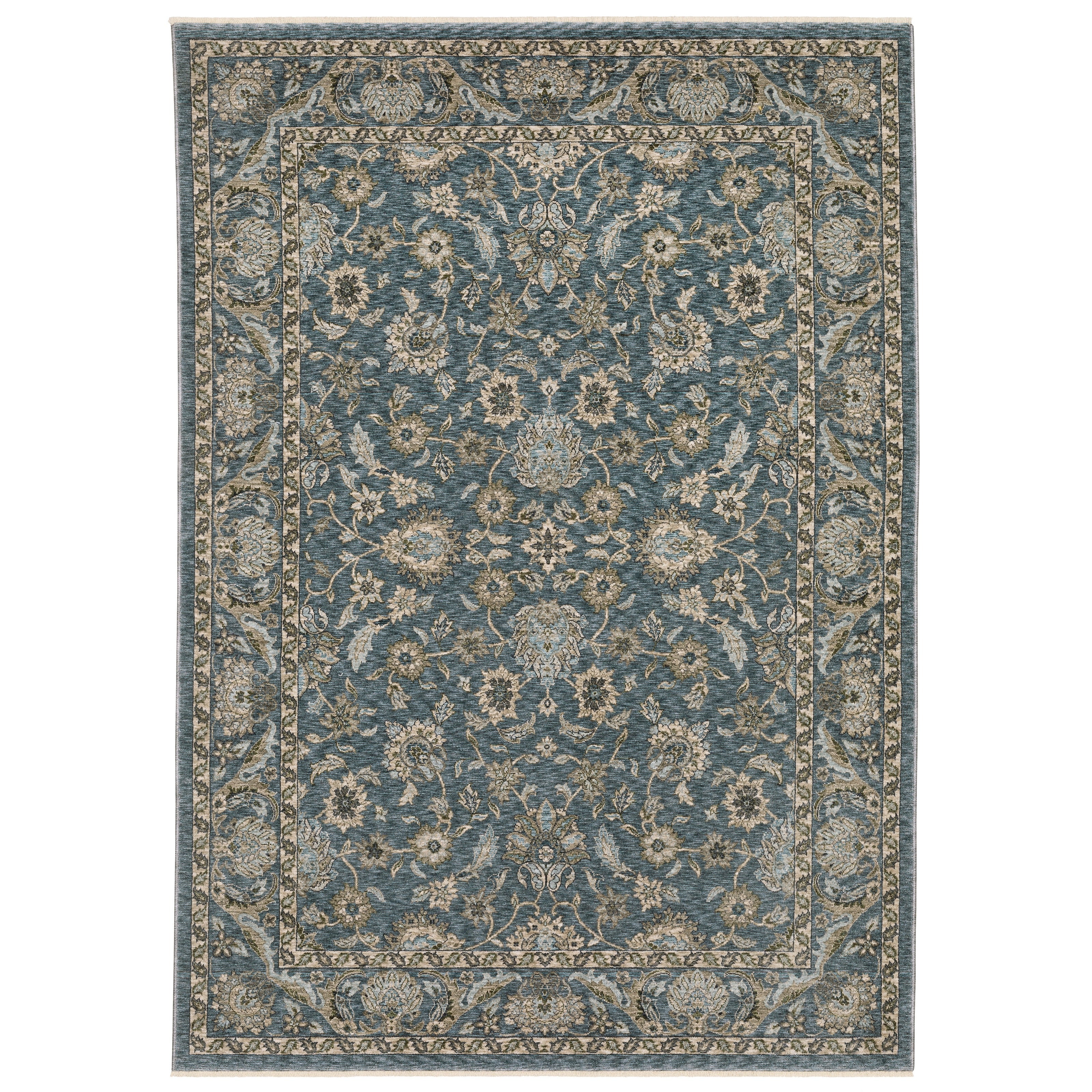 Aberdeen 070H1 Blue/ Beige Traditional Area Rug by Oriental Weavers