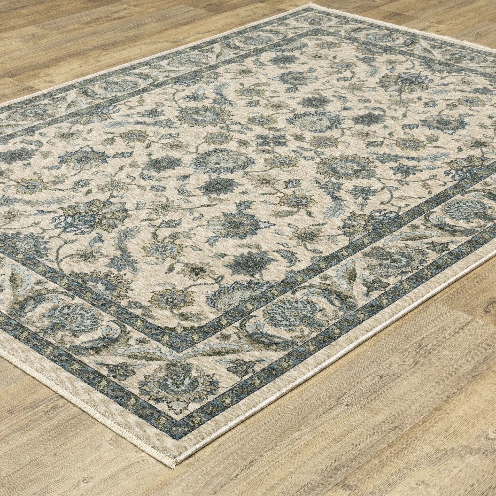 Aberdeen 070I1 Beige/ Blue Area Rug by Oriental Weavers