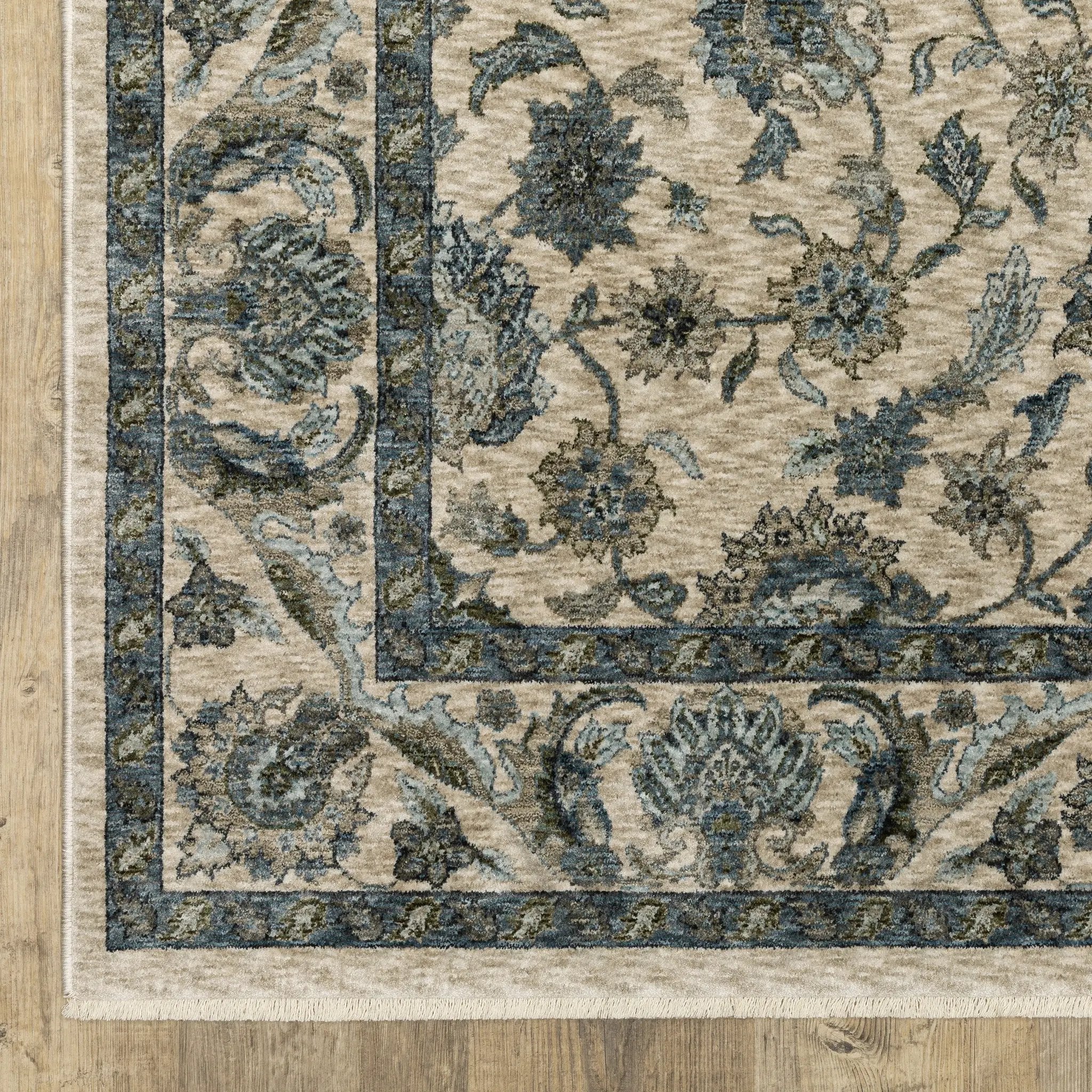 Aberdeen 070I1 Beige/ Blue Area Rug by Oriental Weavers
