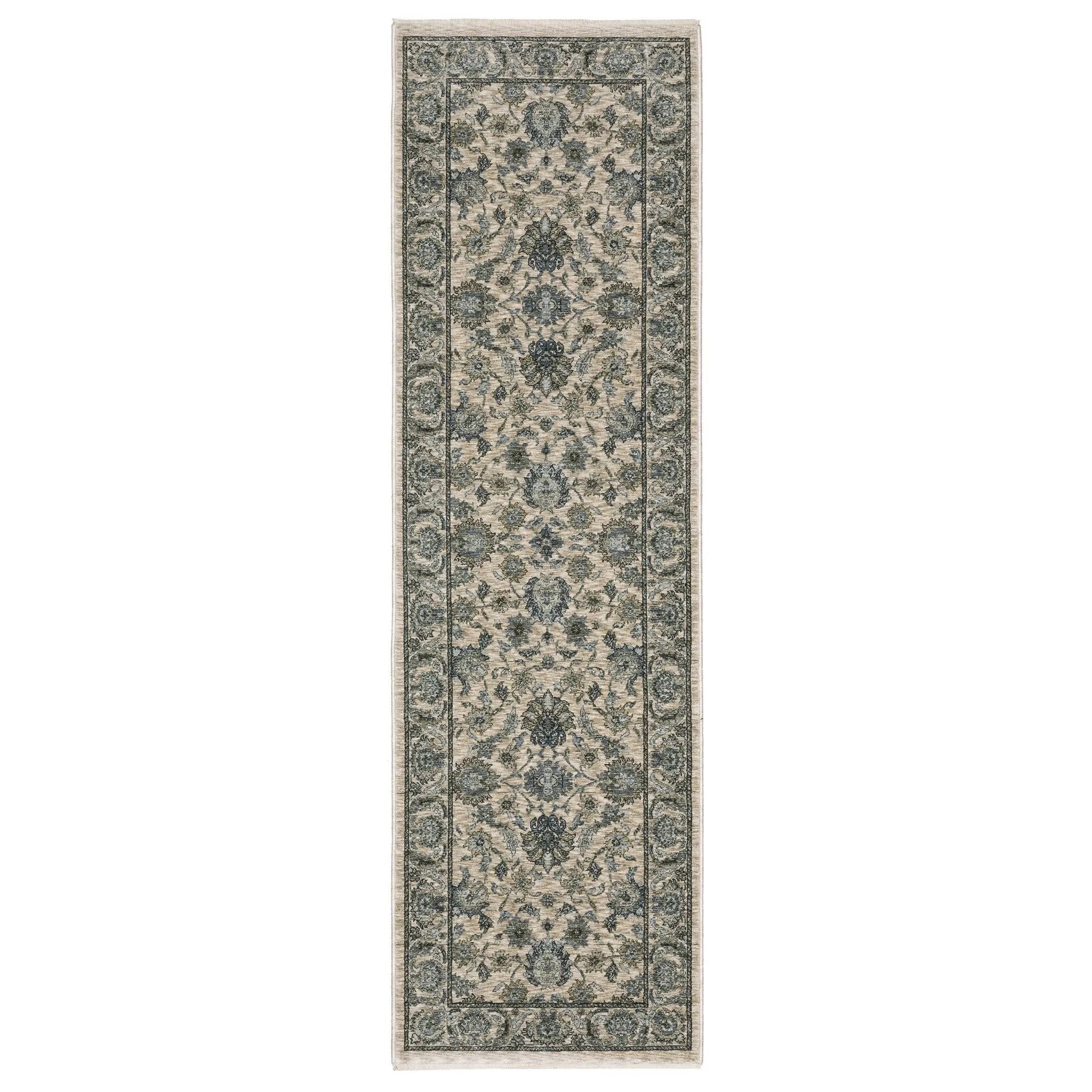 Aberdeen 070I1 Beige/ Blue Area Rug by Oriental Weavers