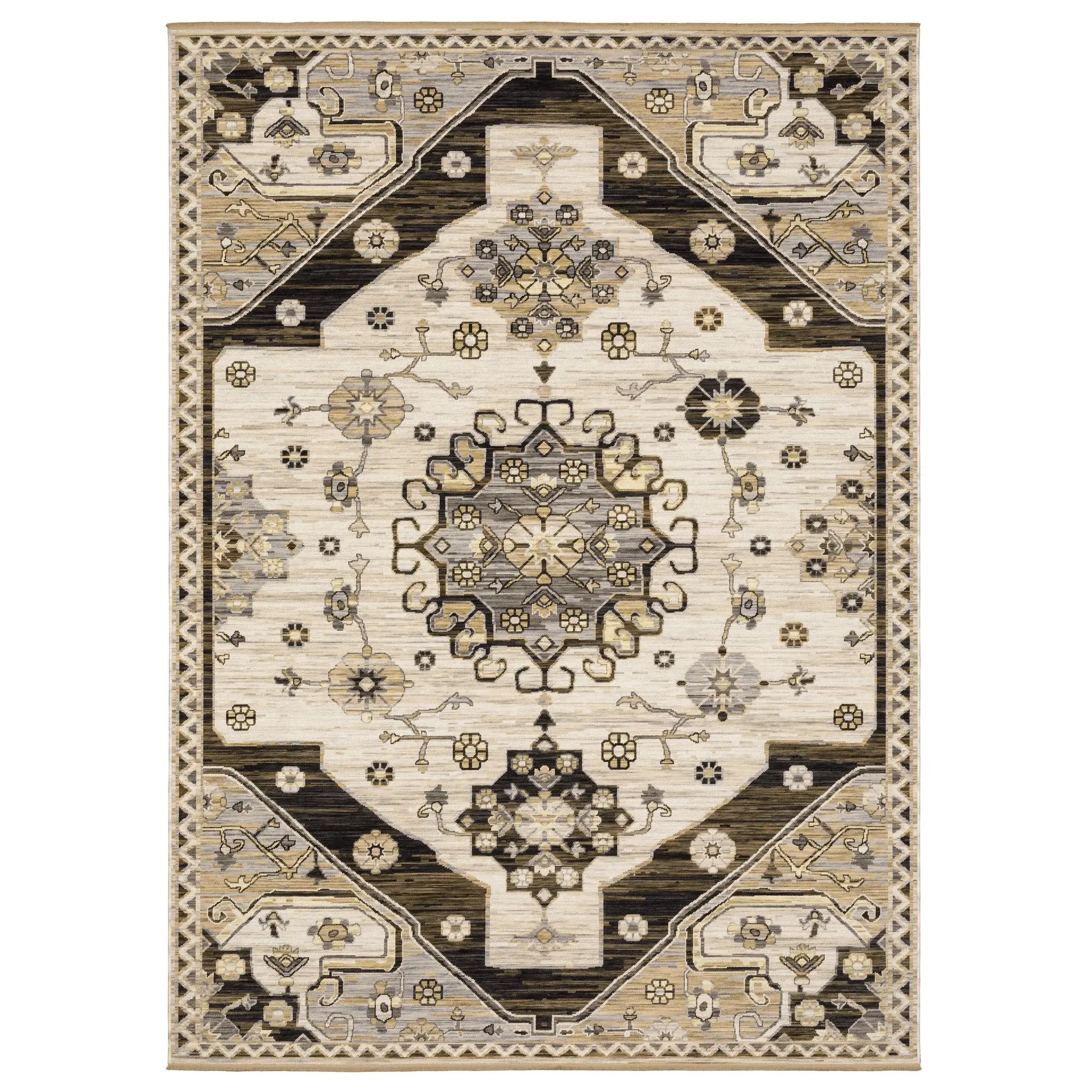 Acacia ACA04 Brown/ Grey Area Rug by Oriental Weavers