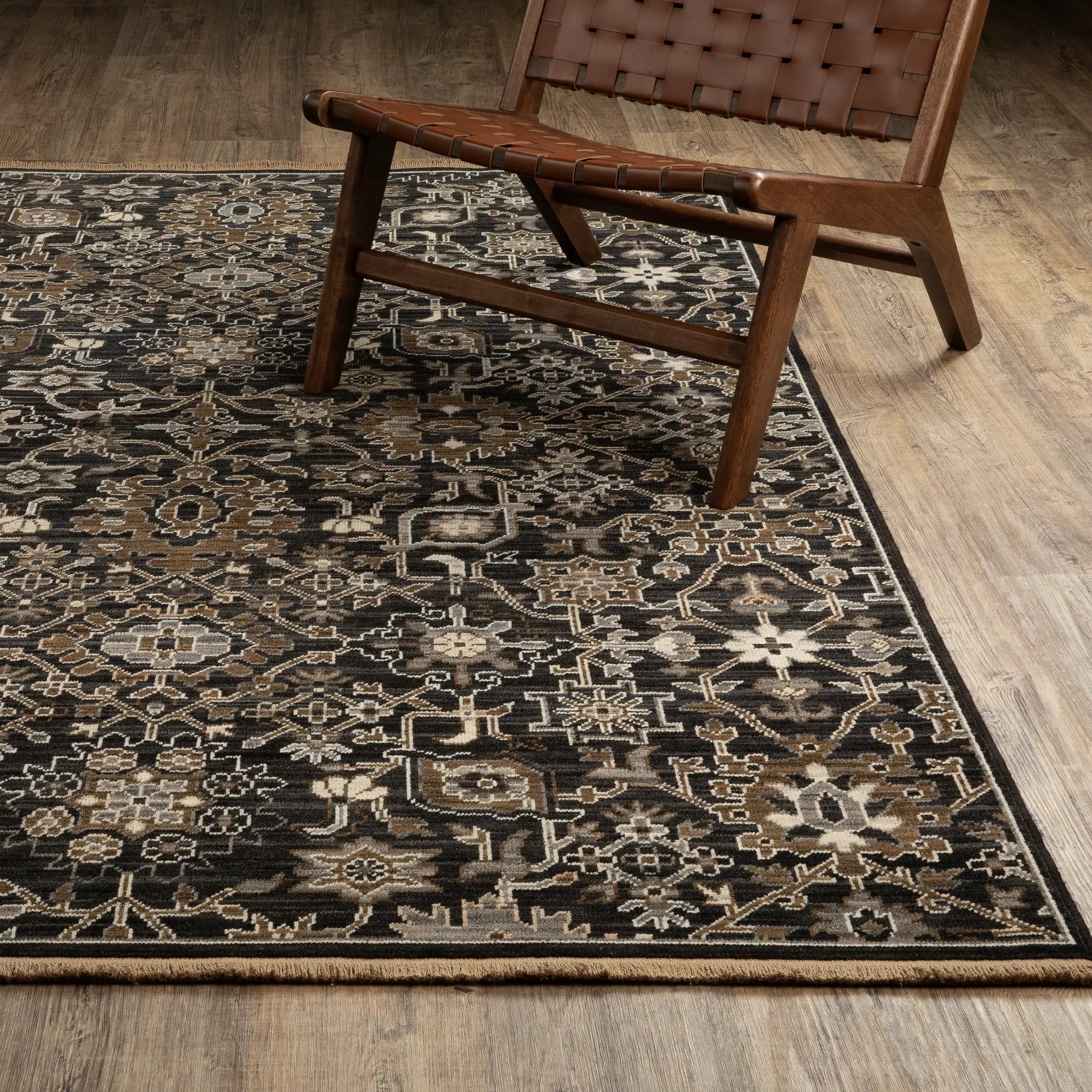 Acacia ACA05 Charcoal/Tan Area Rug by Oriental Weavers