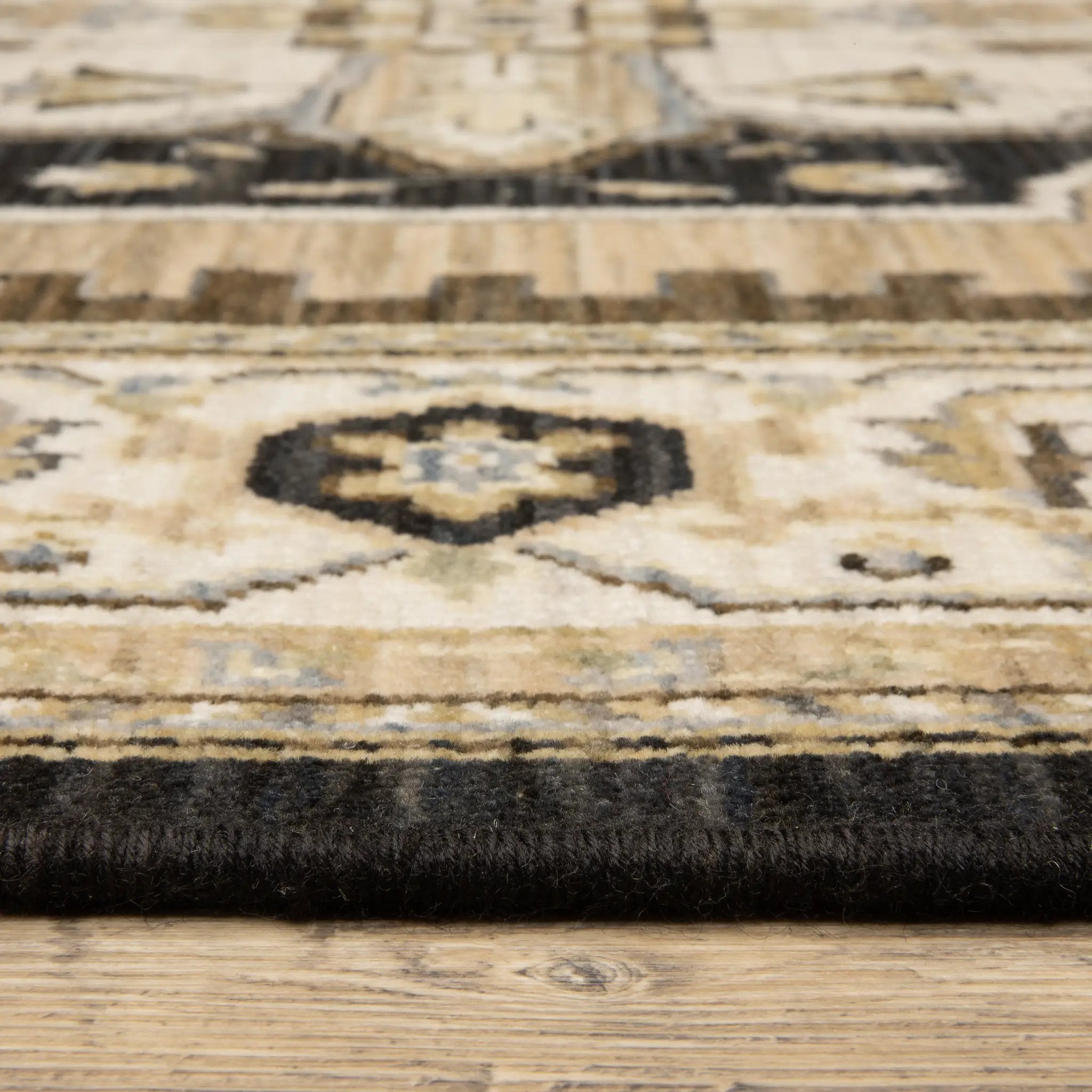 Acacia ACA08 Tan/ Black Area Rug by Oriental Weavers