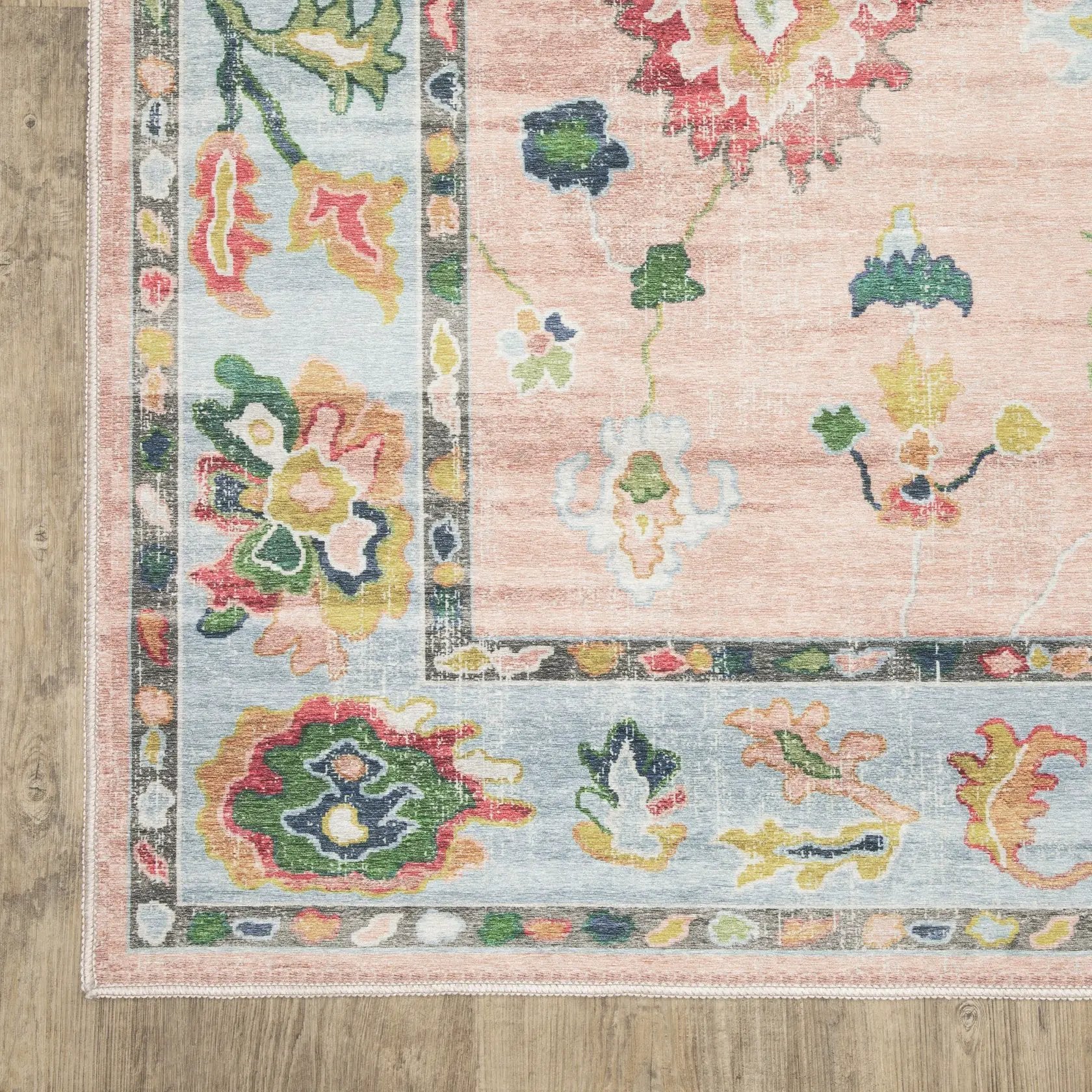 Addison ADD01 Pink/ Blue Area Rug by Oriental Weavers