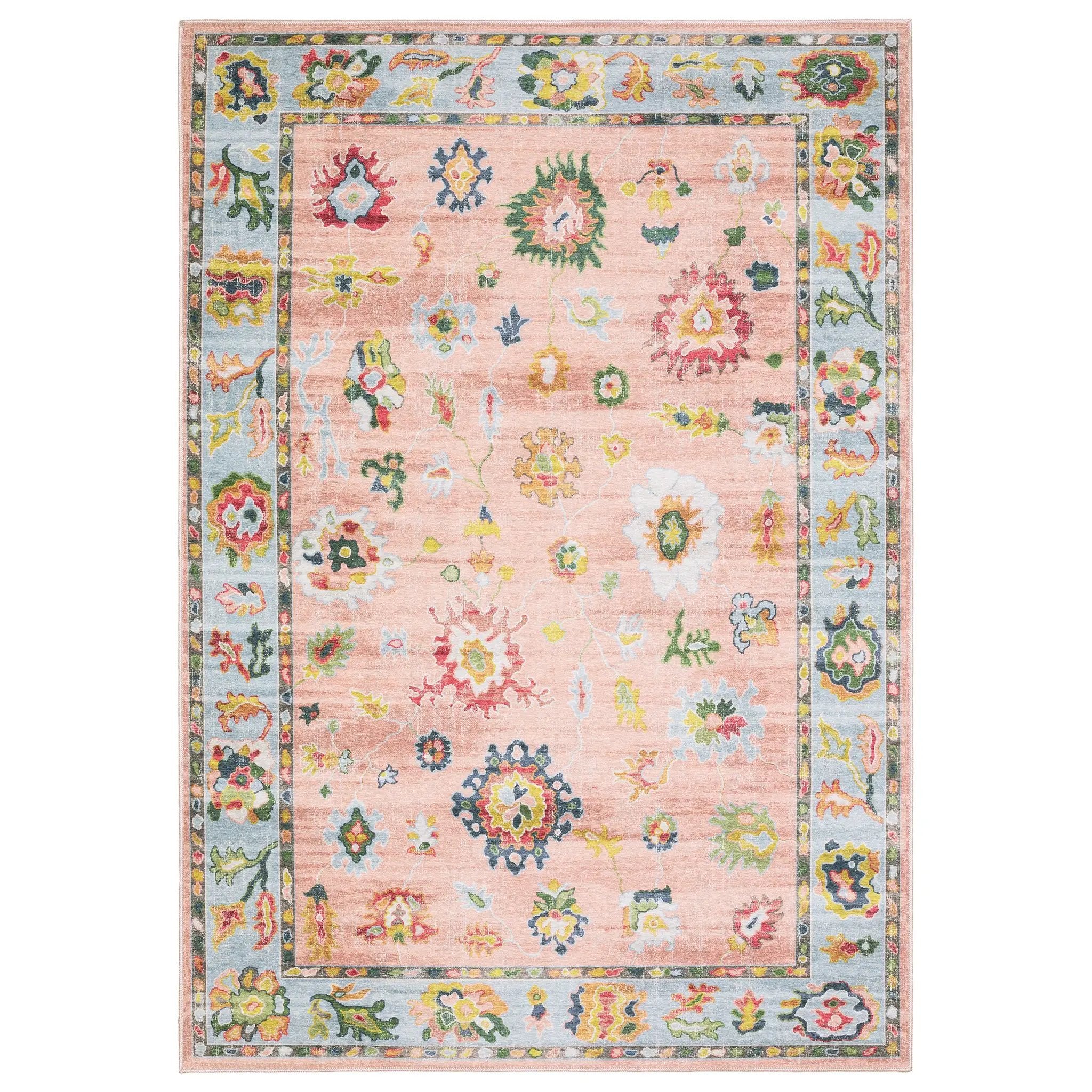 Addison ADD01 Pink/ Blue Area Rug by Oriental Weavers
